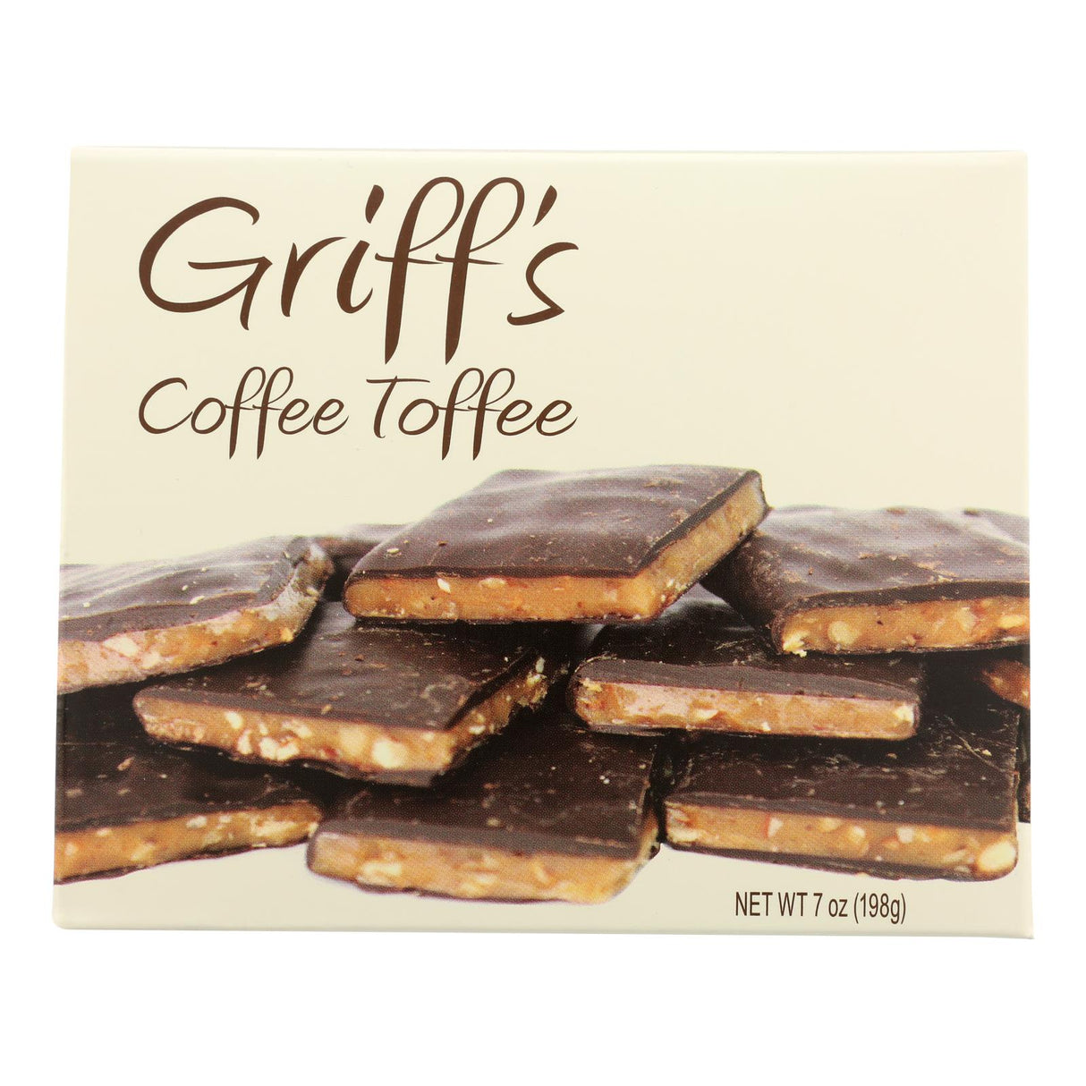 Griff's Coffee Toffee (Pack of 6-7 Oz.) - Chocolate Pecan Flavored - Cozy Farm