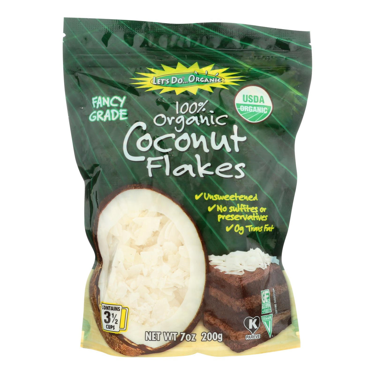 Let's Do Organics 7 Oz. Coconut Flakes (Pack of 12) - Cozy Farm