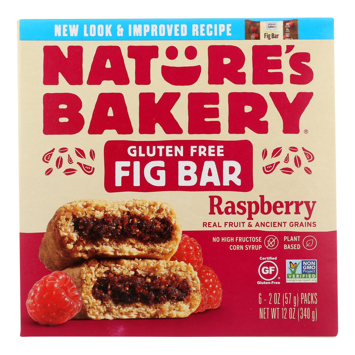 Nature's Bakery Gluten-Free Raspberry Fig Bars (6-Pack, 2 Oz. Each) - Cozy Farm