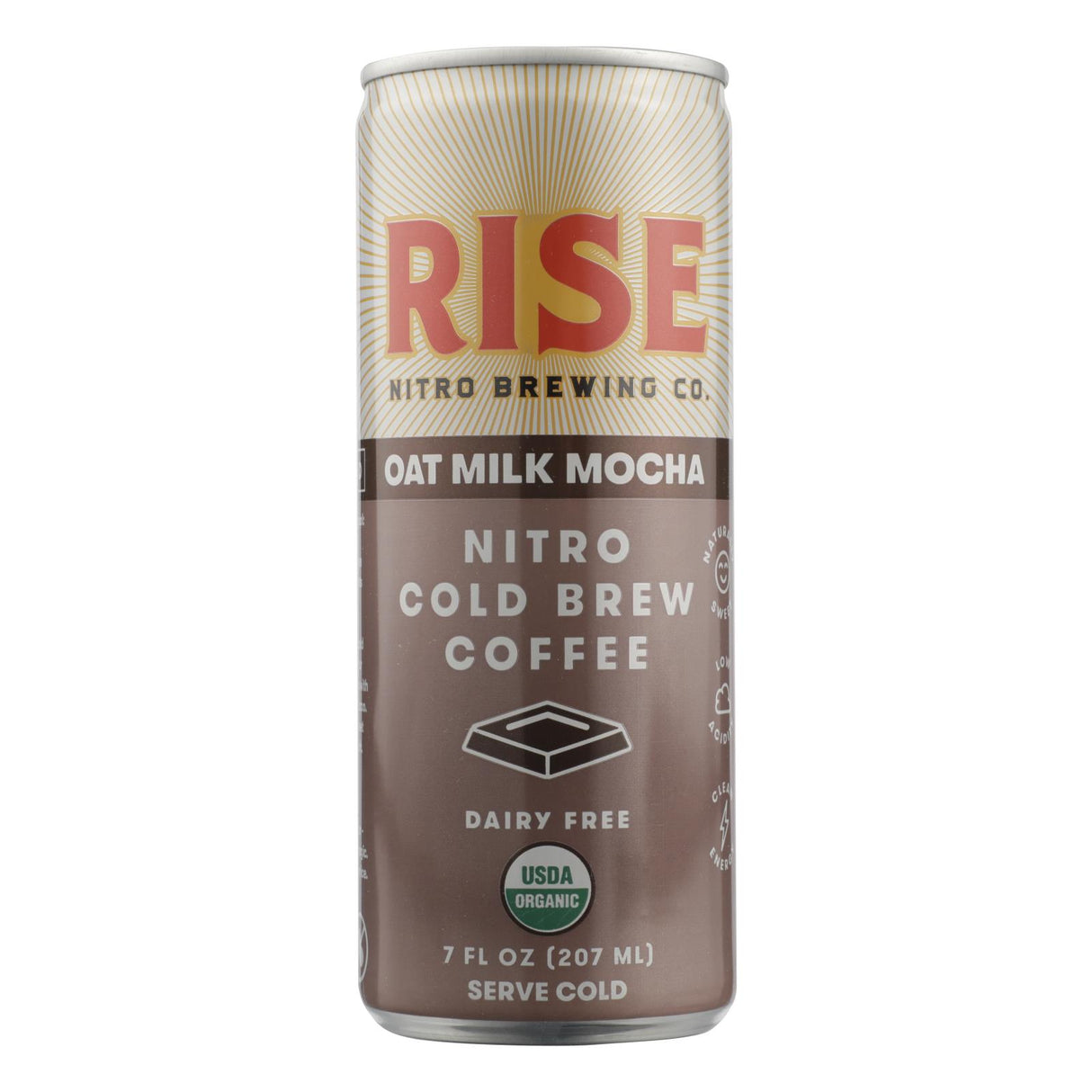 Rise Brewing Co. Mocha Latte Nitro Cold Brew Coffee, 7 Fl Oz (Pack of 12) - Cozy Farm