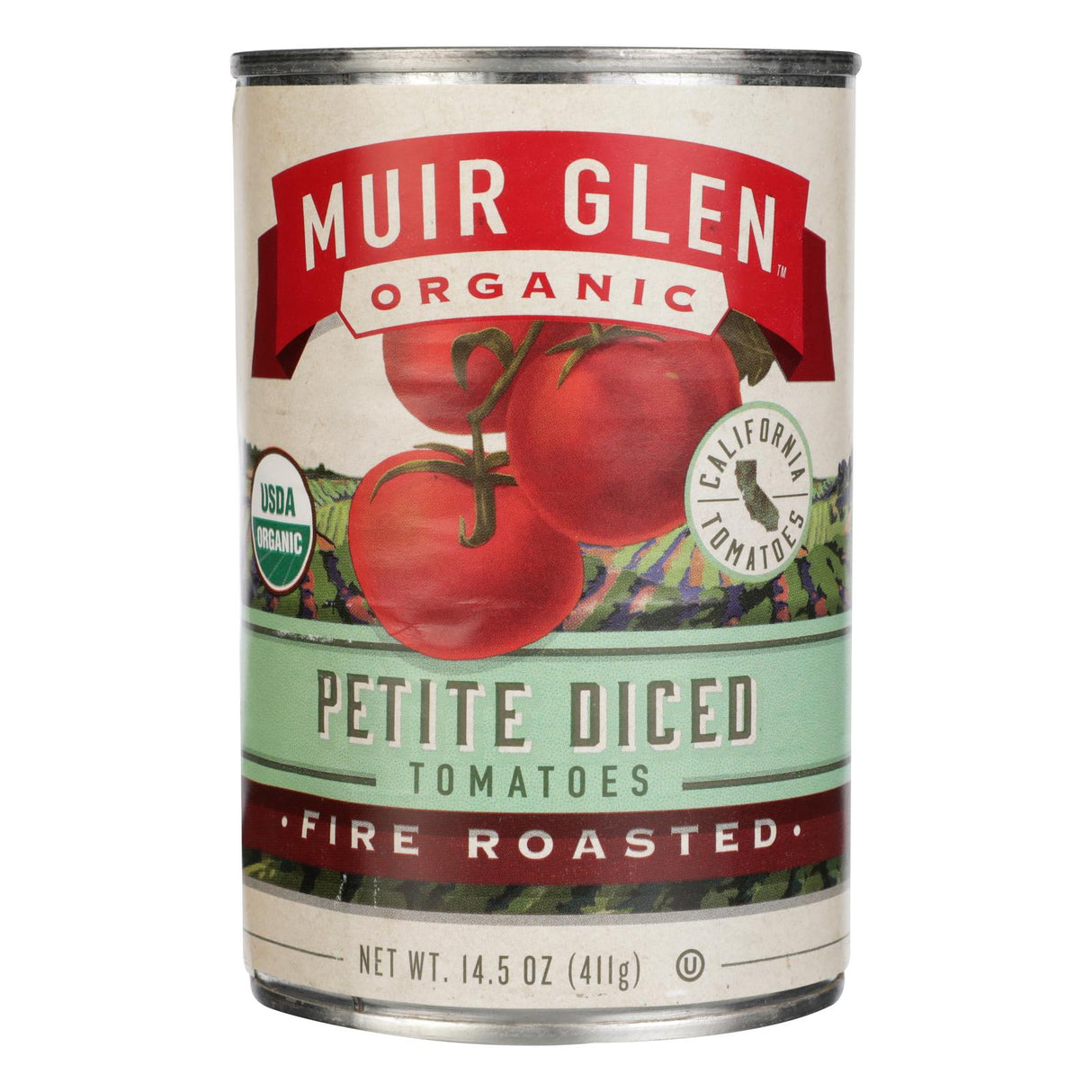 Muir Glen Fire-Roasted Diced Petite Tomatoes, 14.5 Oz. (Pack of 12) - Cozy Farm