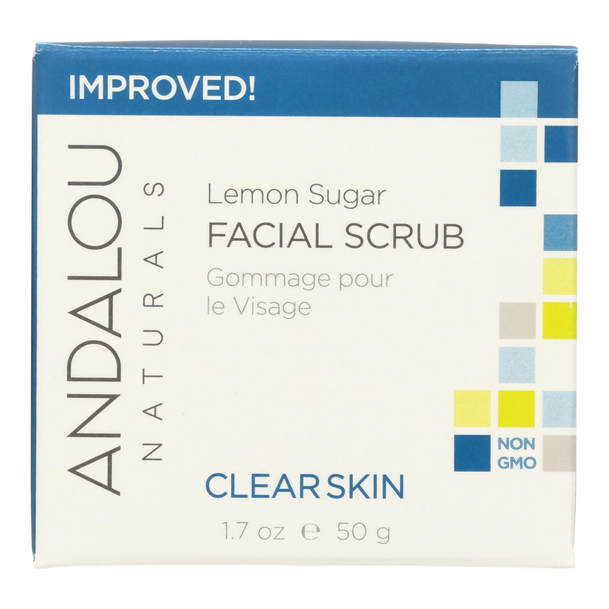 Andalou Naturals Clarifying Facial Scrub with Exfoliating Lemon Sugar, 1.7 Fl Oz - Cozy Farm