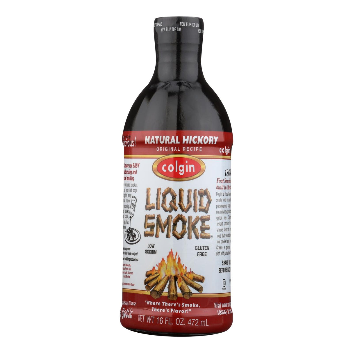 Colgin Hickory Liquid Smoke - Pack of 6 - 16 Fl Oz - Cozy Farm