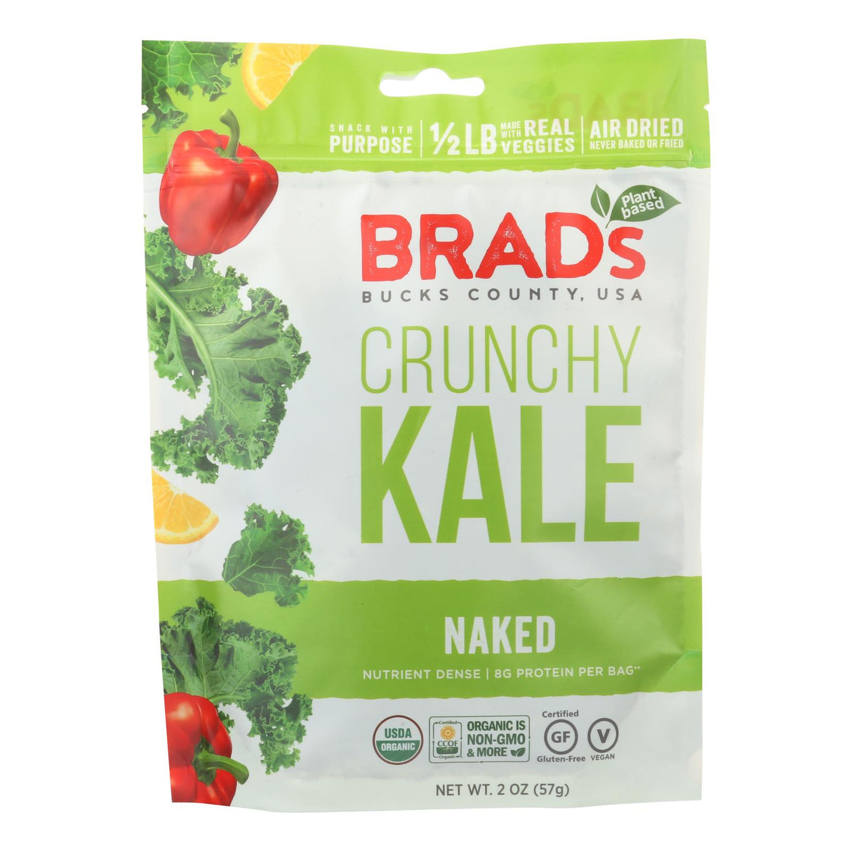 Brad's Plant-Based Raw Crunch Naked (12 Pack x 2 Oz.) - Cozy Farm