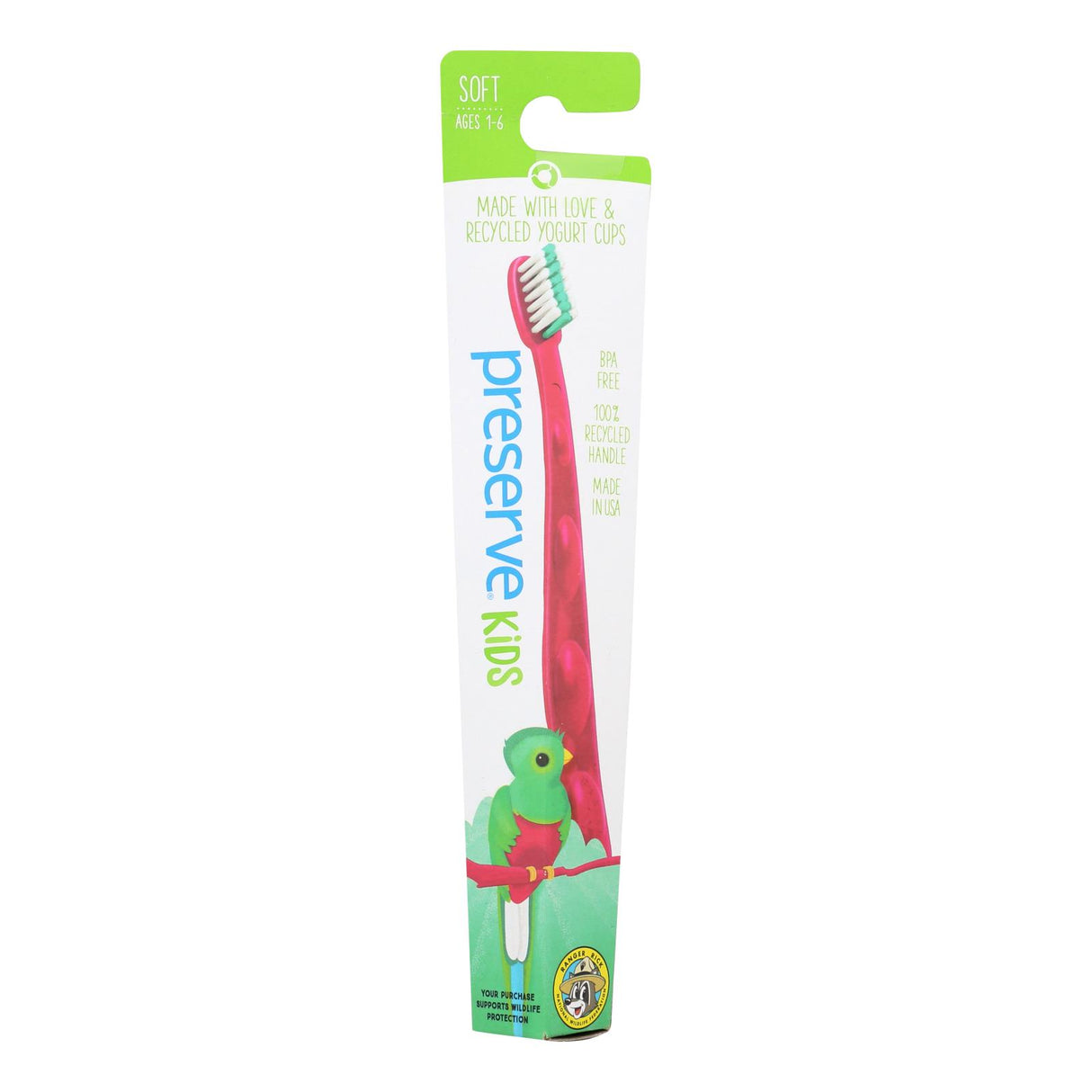 Preserve Assorted Colors Kids' Toothbrushes (Pack of 6) - Cozy Farm