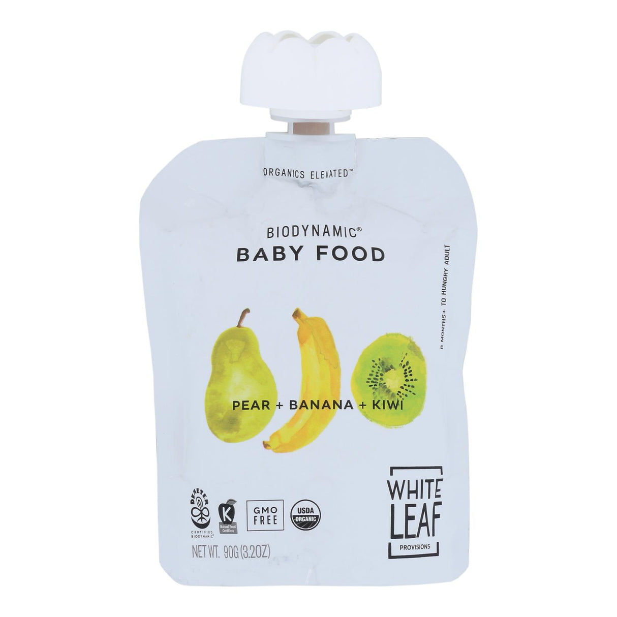 White Leaf Provisions Pear, Banana, and Kiwi Baby Food Pack (6 - 3.2 oz.) - Cozy Farm