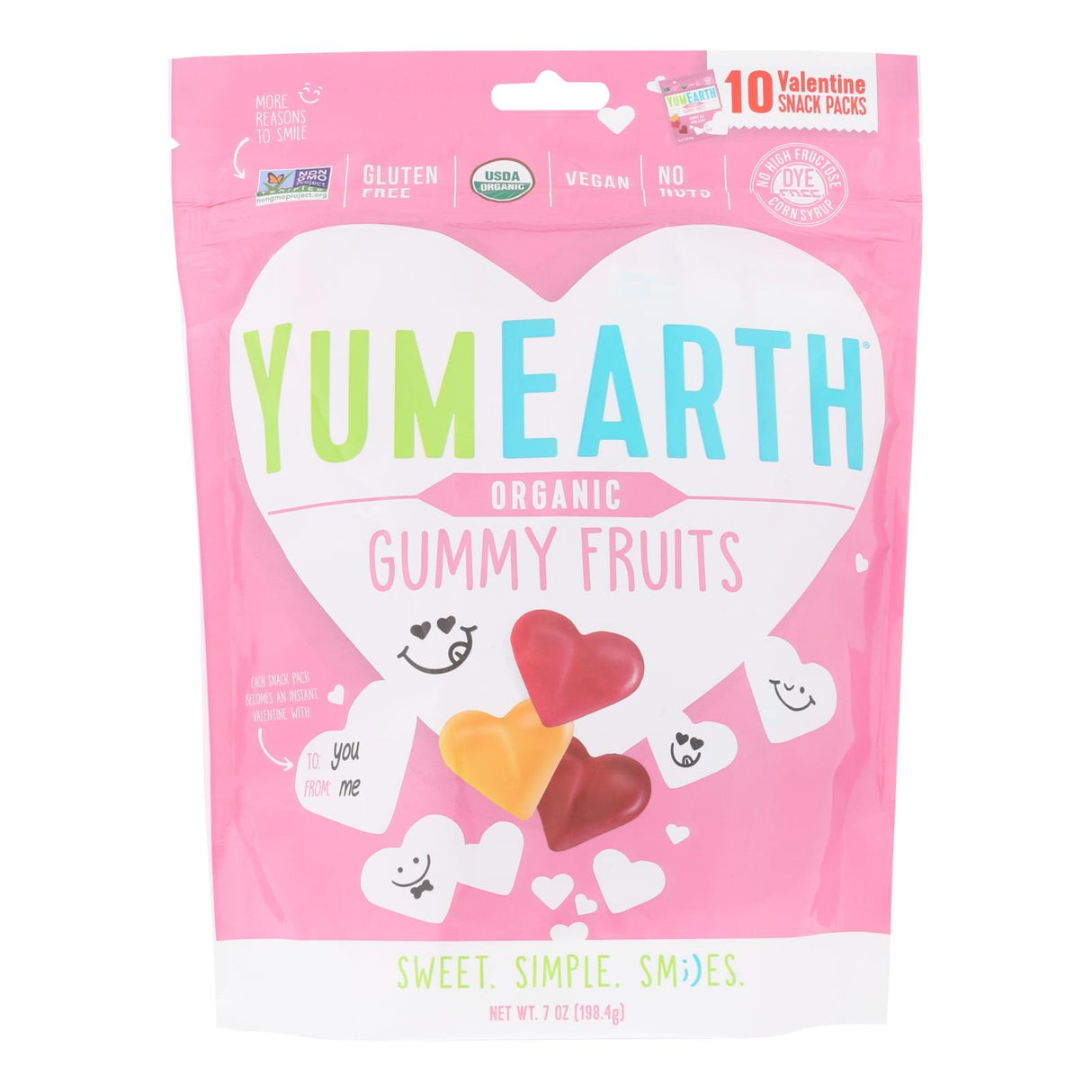 Yumearth Organics Gummy Fruit Valentine Variety Pack, 18 Count, 7 Oz. Bags - Cozy Farm