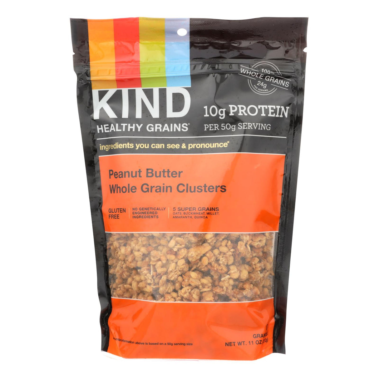 Kind Healthy Grains Peanut Butter Clusters - Whole Grain Cereal, Gluten Free, 11 Oz (Pack of 6) - Cozy Farm