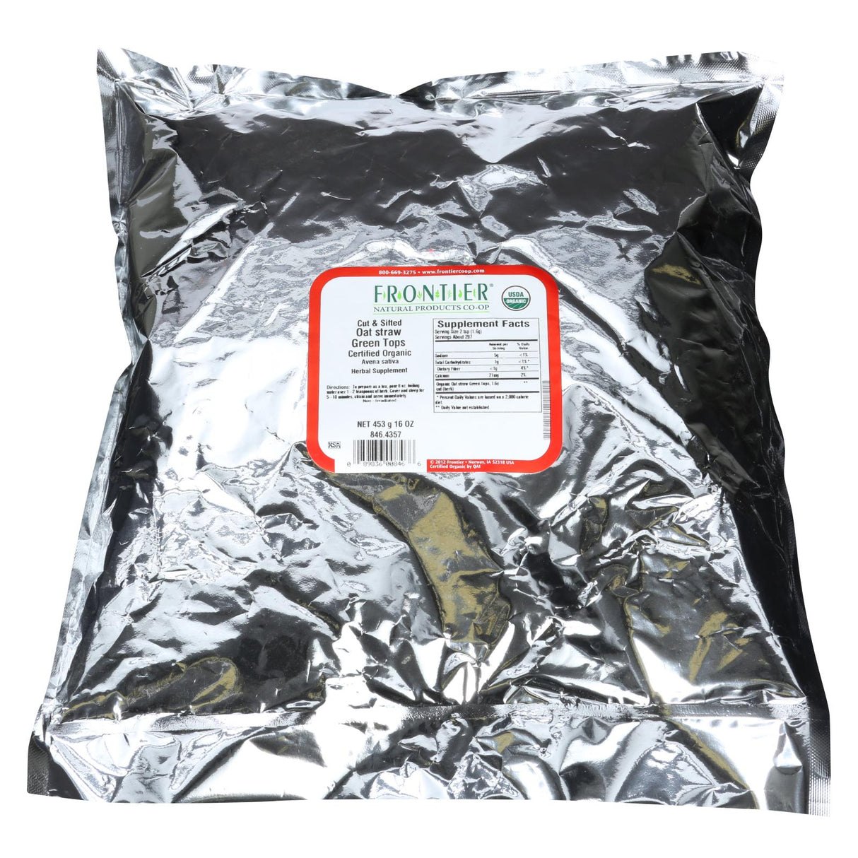 Frontier Herb Cut and Sifted Organic Oatstraw Green Tops | 1lb - Cozy Farm