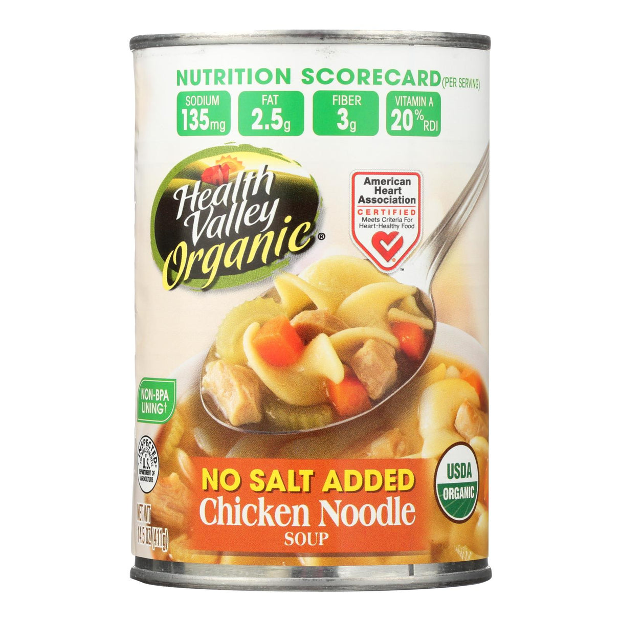 Health Valley Organic Chicken Noodle Soup, 14.5 Oz. (Pack of 12) - Cozy Farm