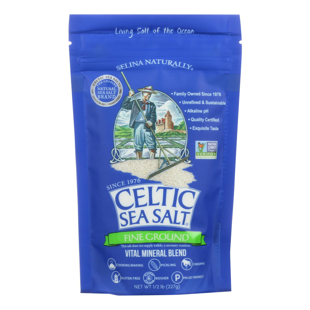 Celtic Sea Salt Fine Ground (Pack of 6 - 2 lb.) - Cozy Farm