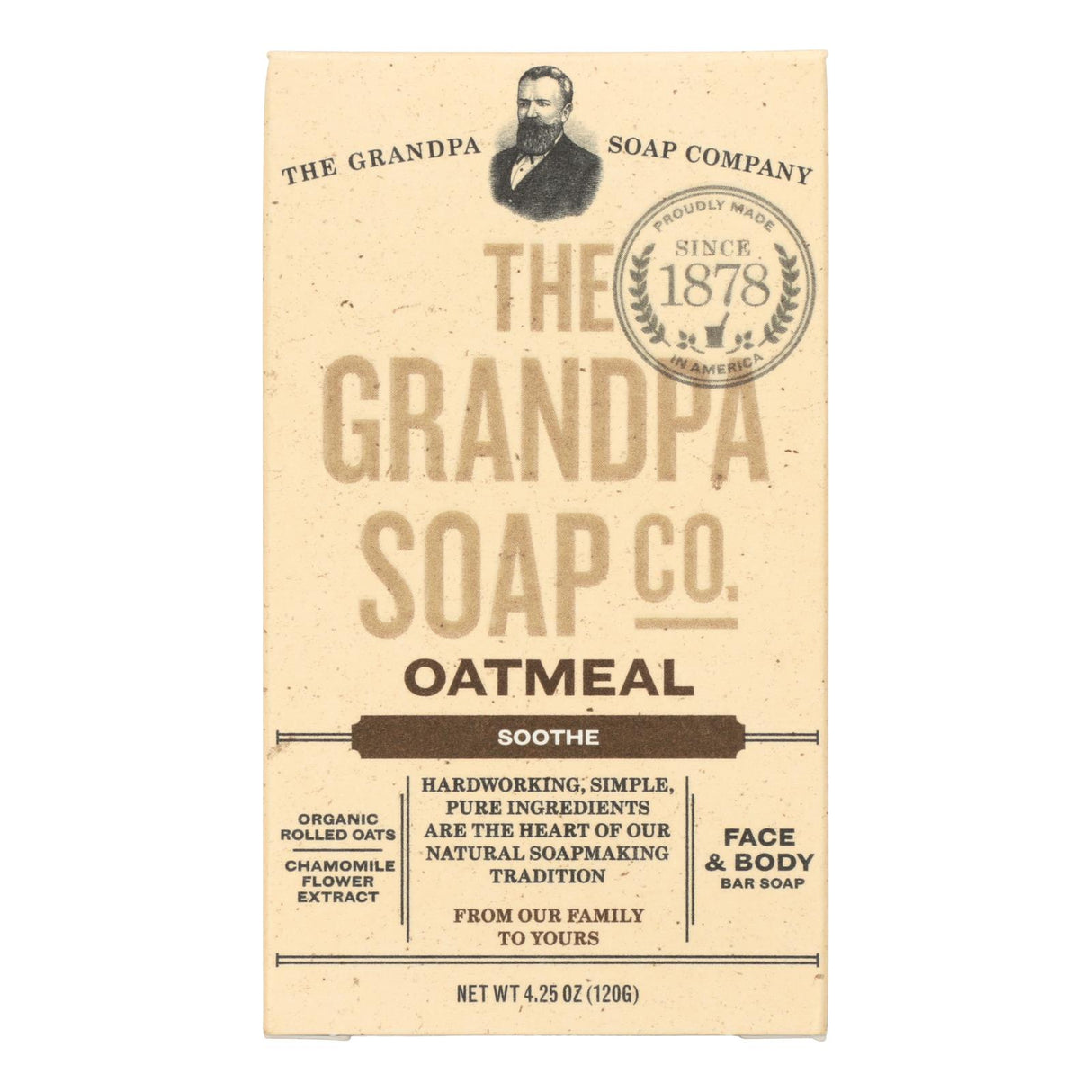 Grandpa's Oatmeal Soap Bar (4.25 Oz.) - Cozy Farm 