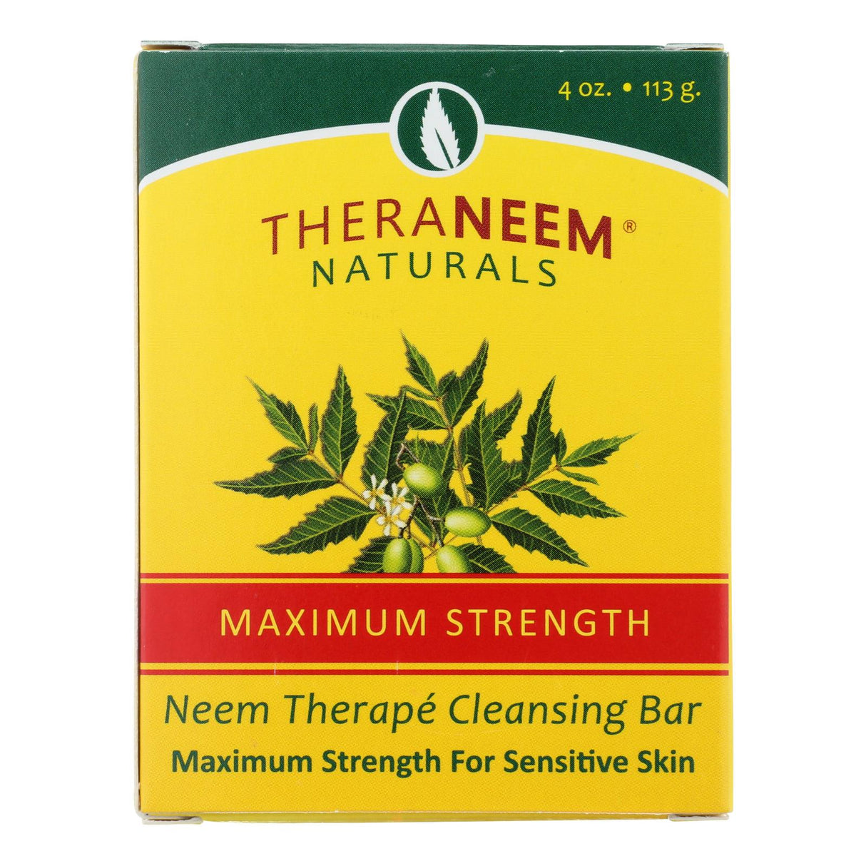Theraneem Naturals Neem Therape Cleansing Bar, Maximum Strength, 4 Oz., 3 Bars - Cozy Farm