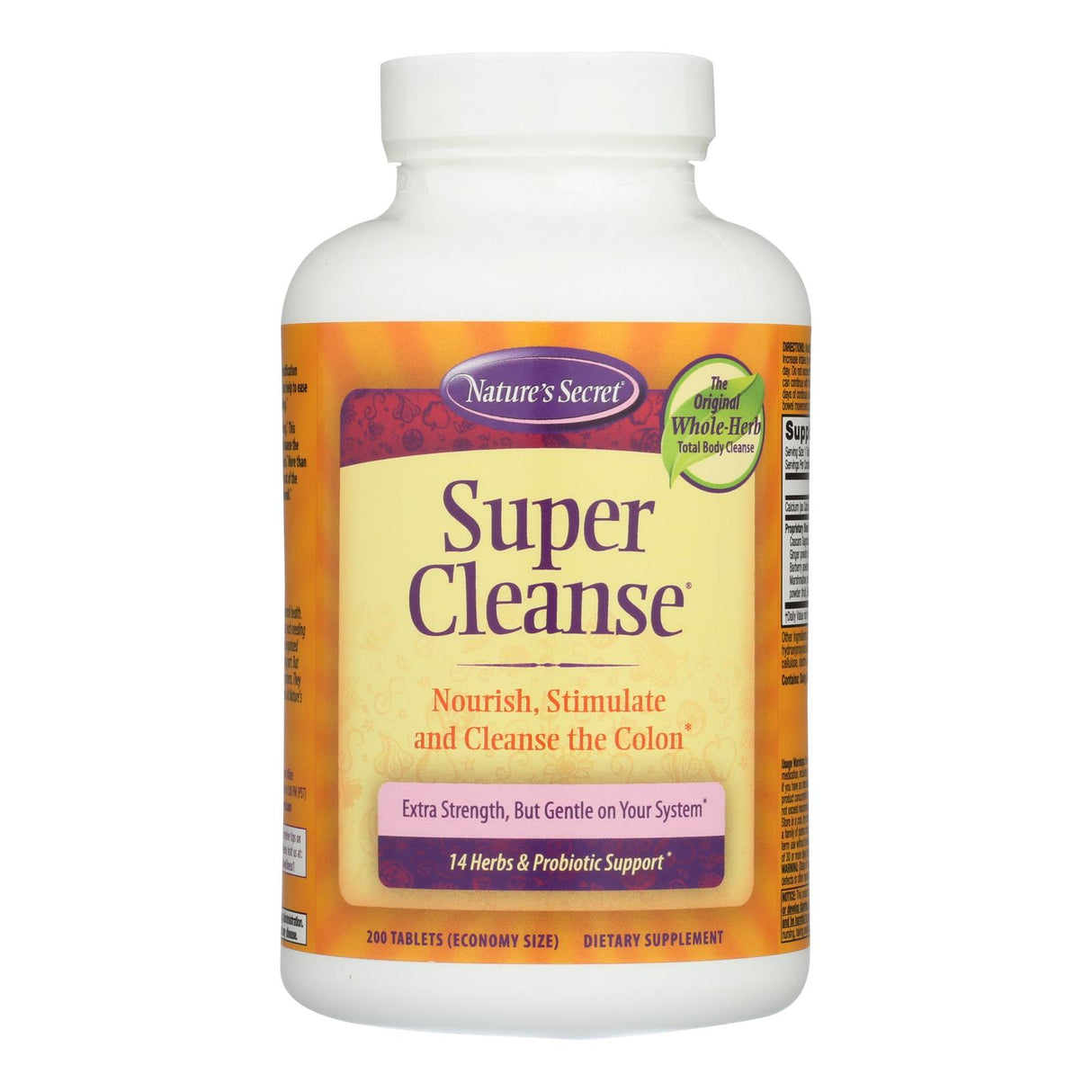 Nature's Secret Super Cleanse Tablets (Pack of 200) - Cozy Farm