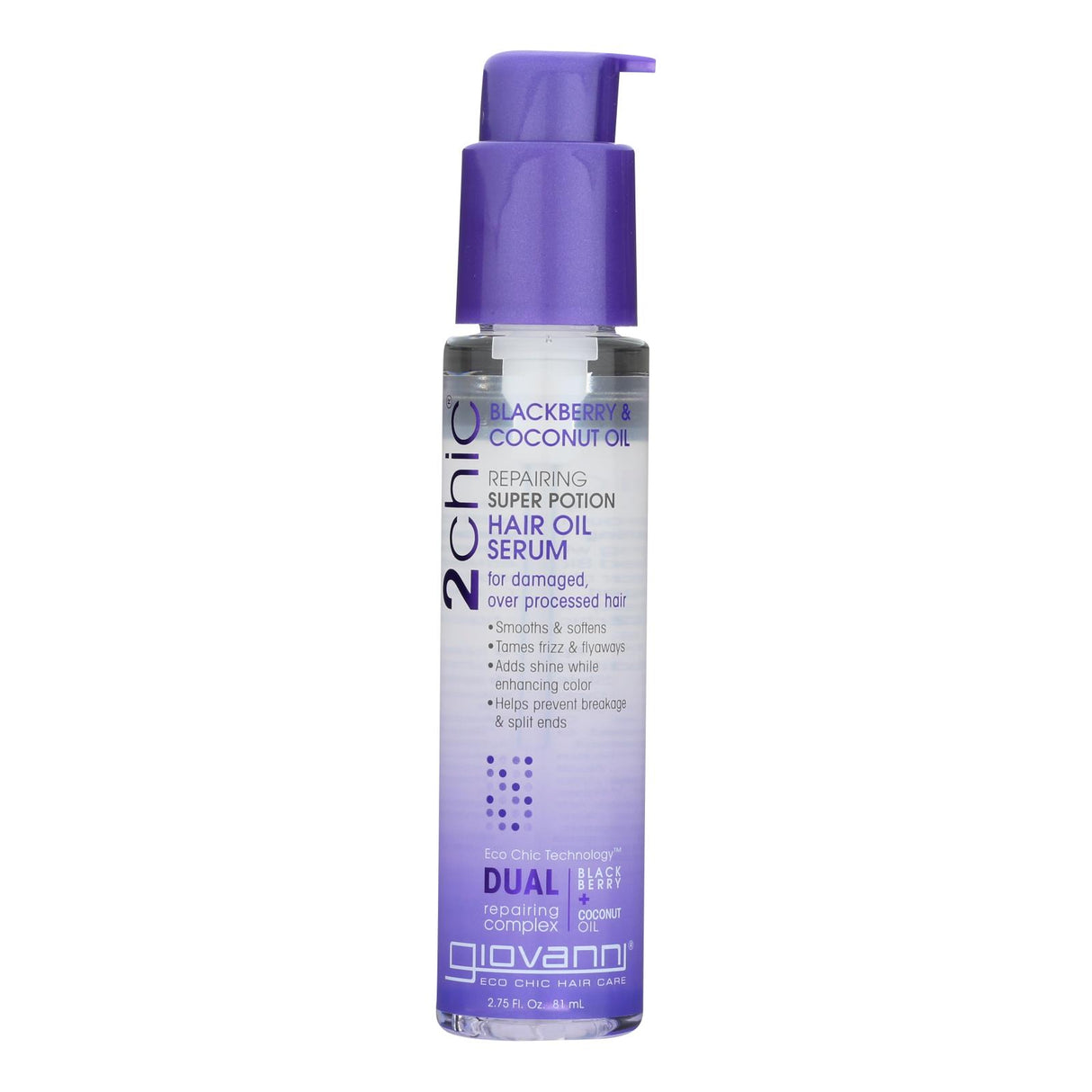 Giovanni 2chic Repairing Super Potion Blackberry & Coconut Milk Hair Oil Serum 2.75 fl oz - Cozy Farm