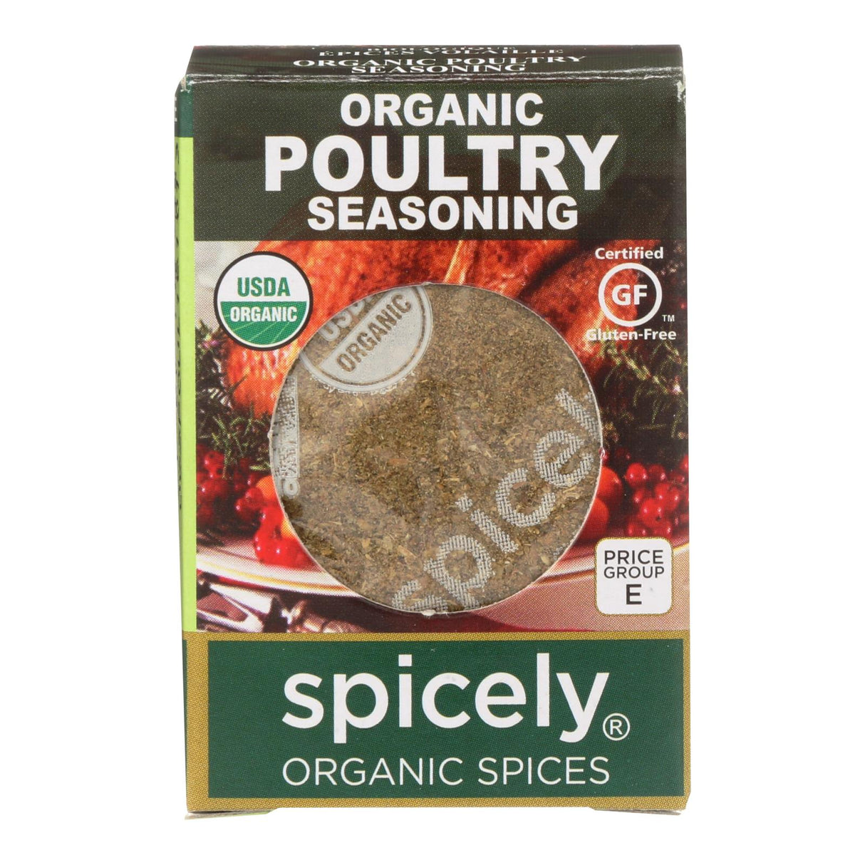 Spicely Organics Poultry Seasoning - Certified Organic, Aromatic Blend (Pack of 6 - 0.35 Oz.) - Cozy Farm