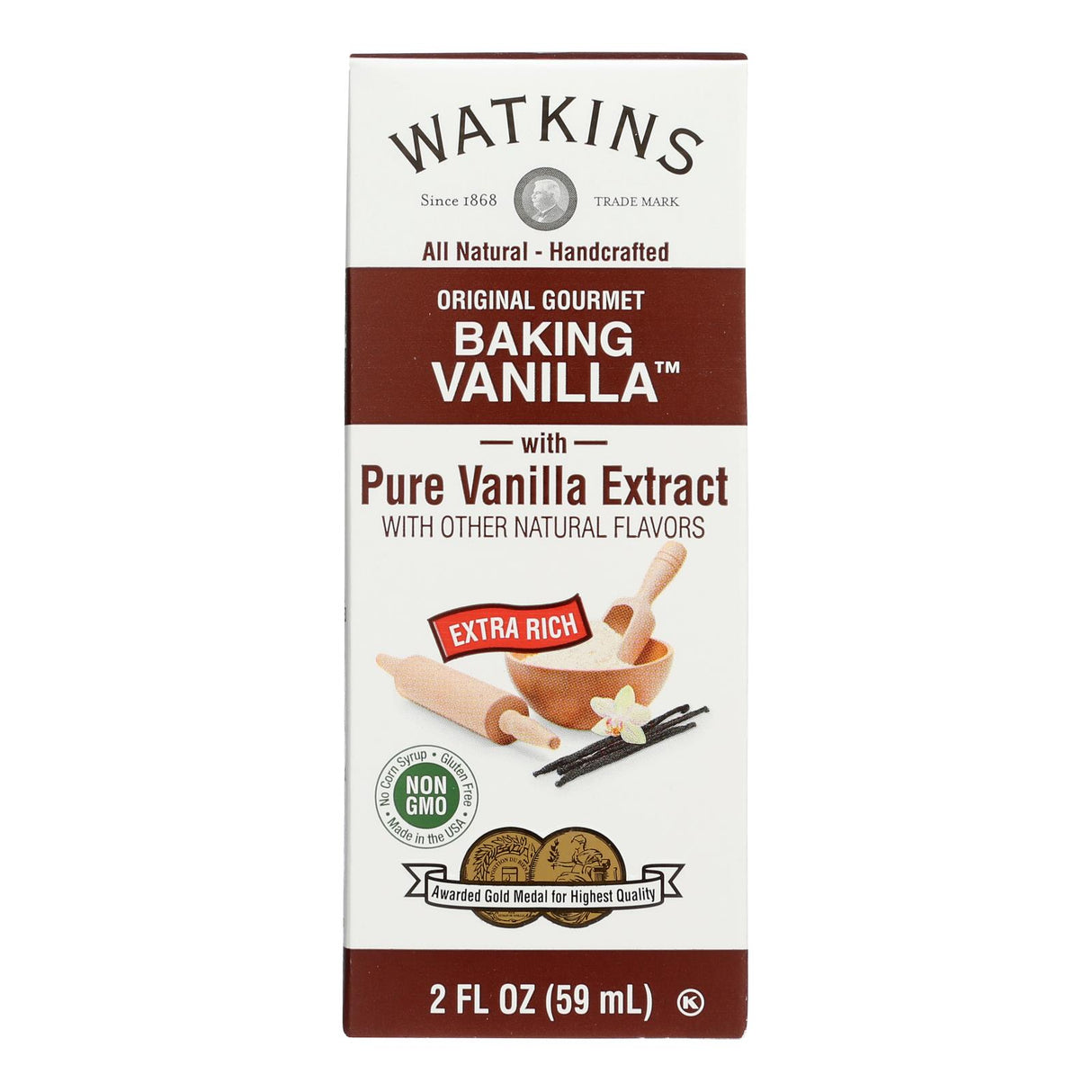 Watkins Double Strength Vanilla Extract (2 fl oz x 12): Rich Flavor, Bake & Freeze Proof - Cozy Farm
