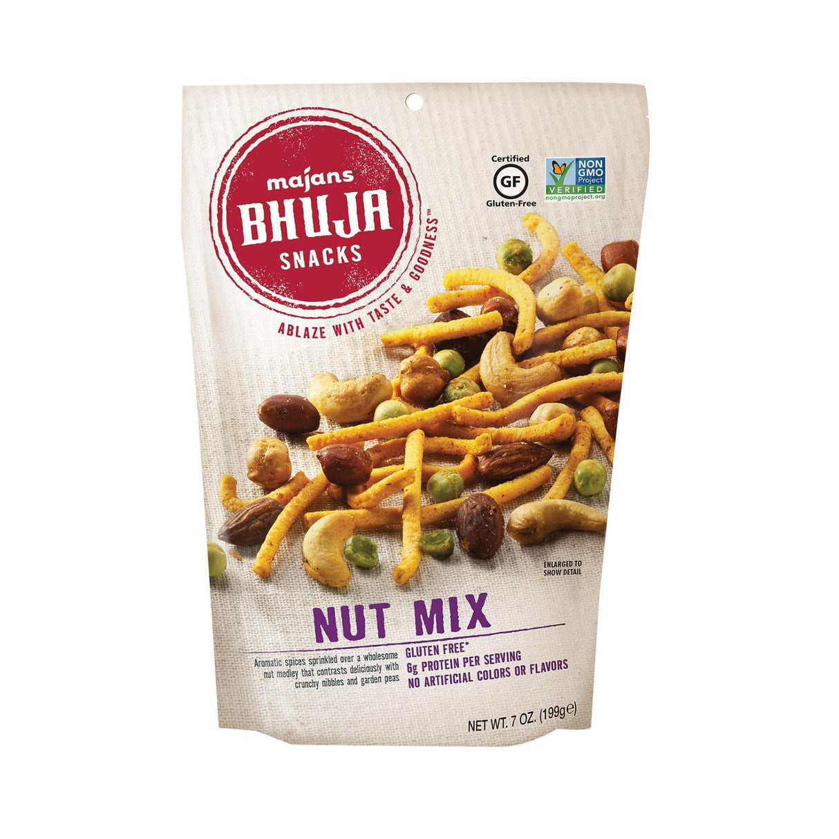 Bhuja Nut Mix Snacks with 7 Oz. Packs (Pack of 6) - Cozy Farm