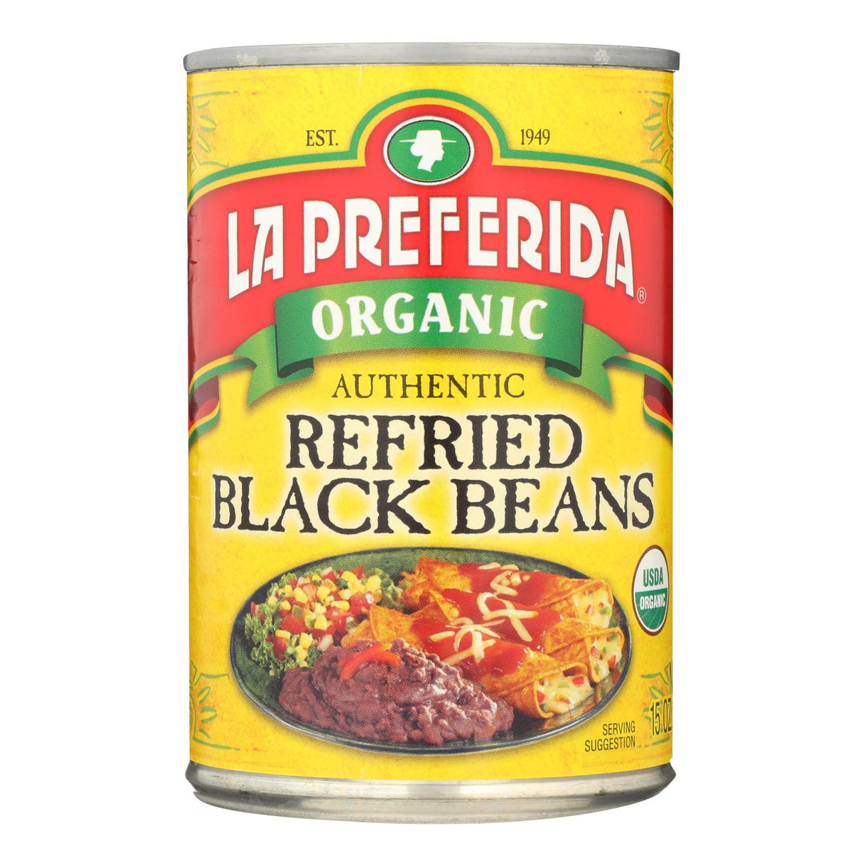 La Preferida USDA Organic Whole Black Beans, (Pack of 12 - 15 Oz.) - Cozy Farm