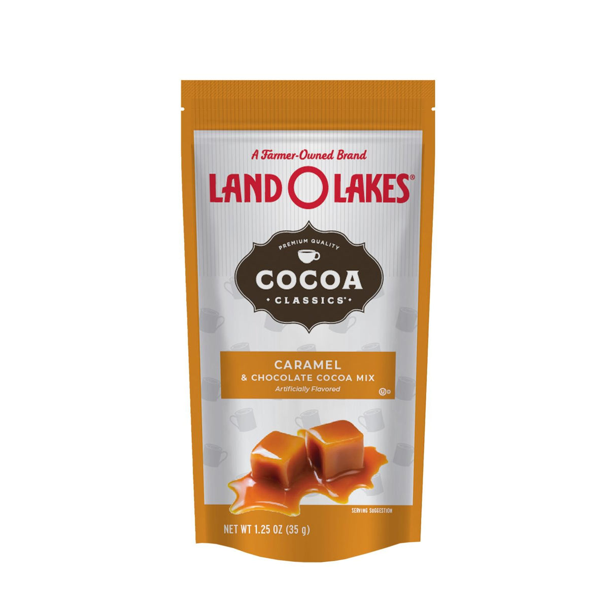 Land O Lakes Cocoa Classic Mix: Caramel and Chocolate Delight - 1.25 Oz - Pack of 12 - Cozy Farm