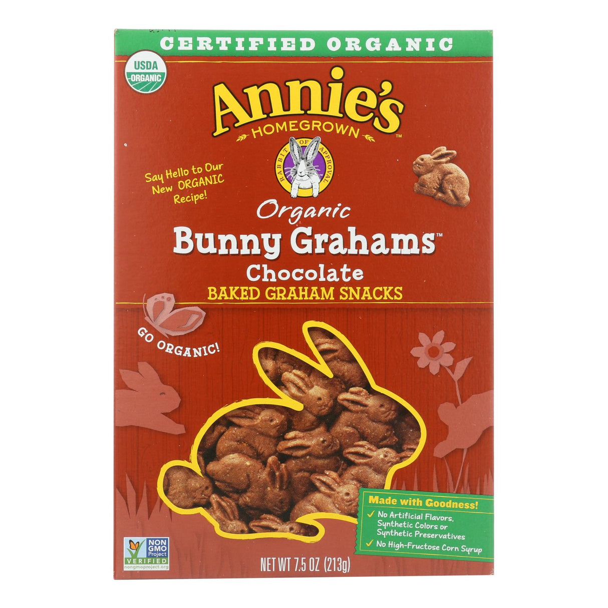 Annie's Homegrown Bunny Grahams Chocolate (12-Pack, 7.5 Oz. Each) - Cozy Farm
