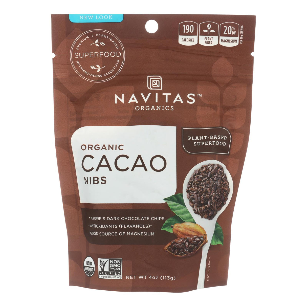 Navitas Naturals Organic Raw Cacao Nibs - Rich in Antioxidants, 4 Oz (Pack of 12) - Cozy Farm