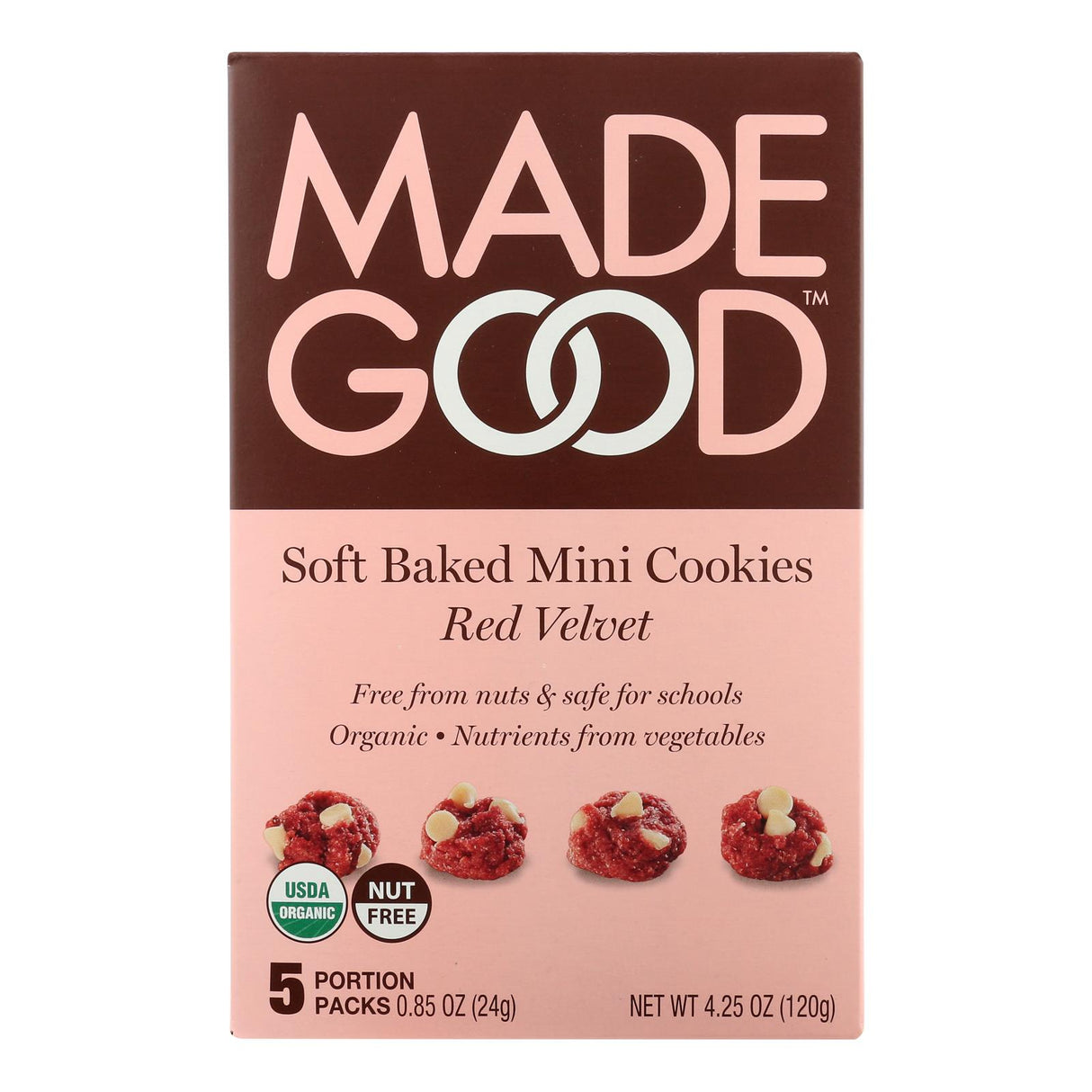 Made Good Soft Mini Red Velvet Cookies (Pack of 6 - 4.25 Oz.) - Cozy Farm