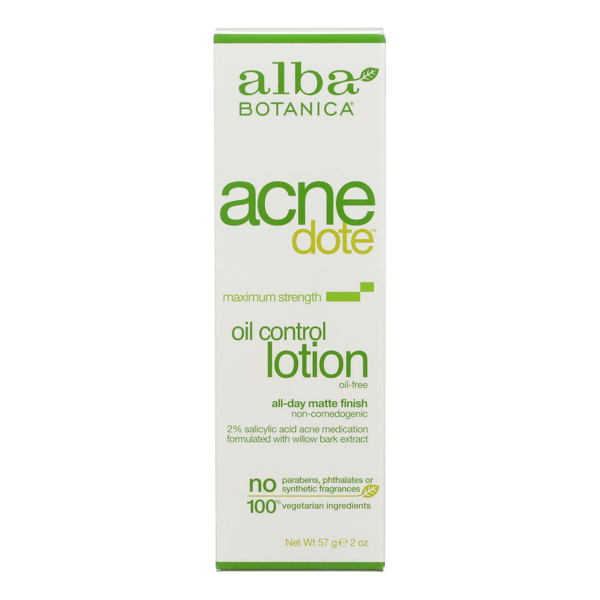 Alba Botanica Natural Acnedote Salicylic Acid Oil Control Lotion (2 Fl Oz) - Cozy Farm