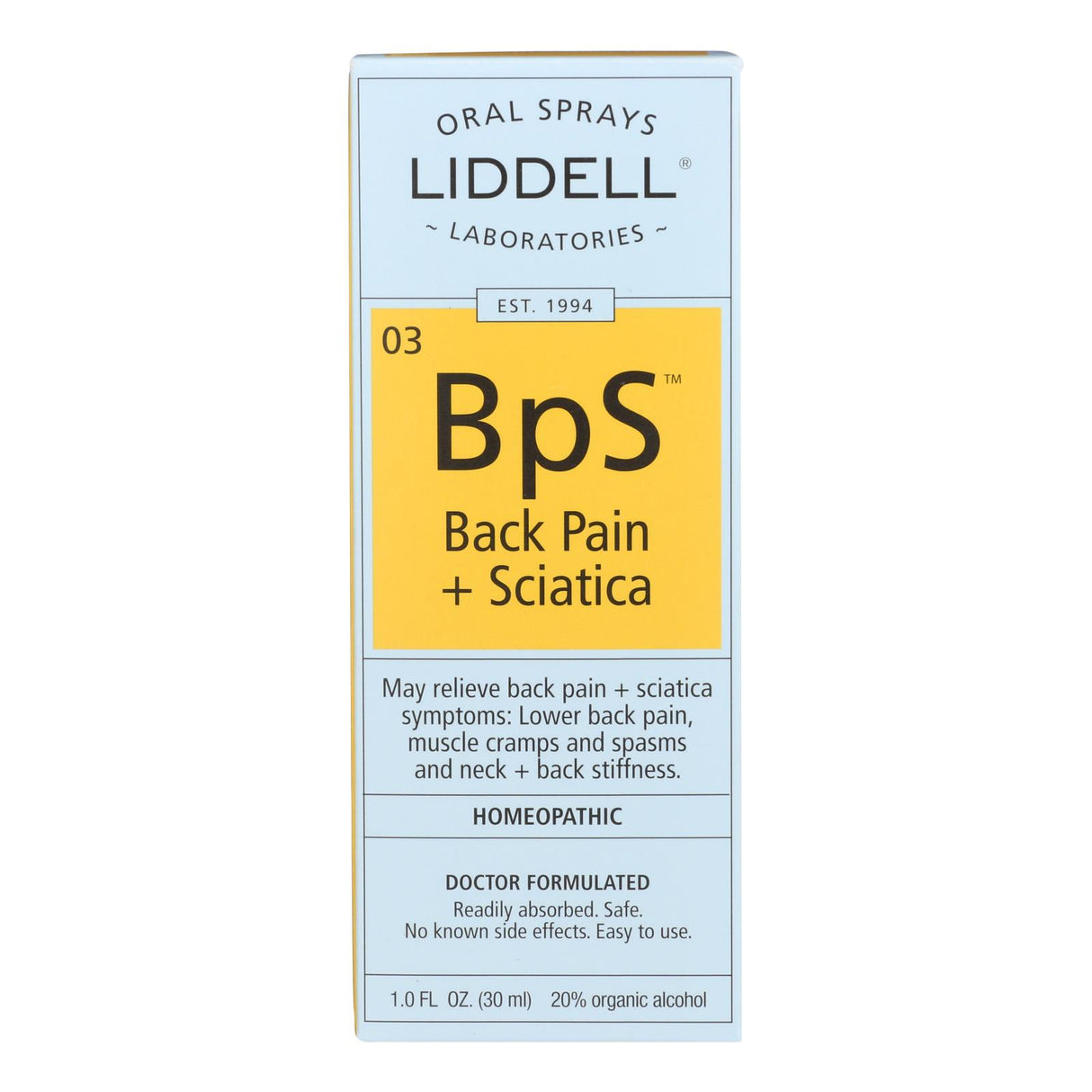 Liddell Homeopathic Back Pain Sciatica Relief Liquid, 1 Fl Oz - Cozy Farm