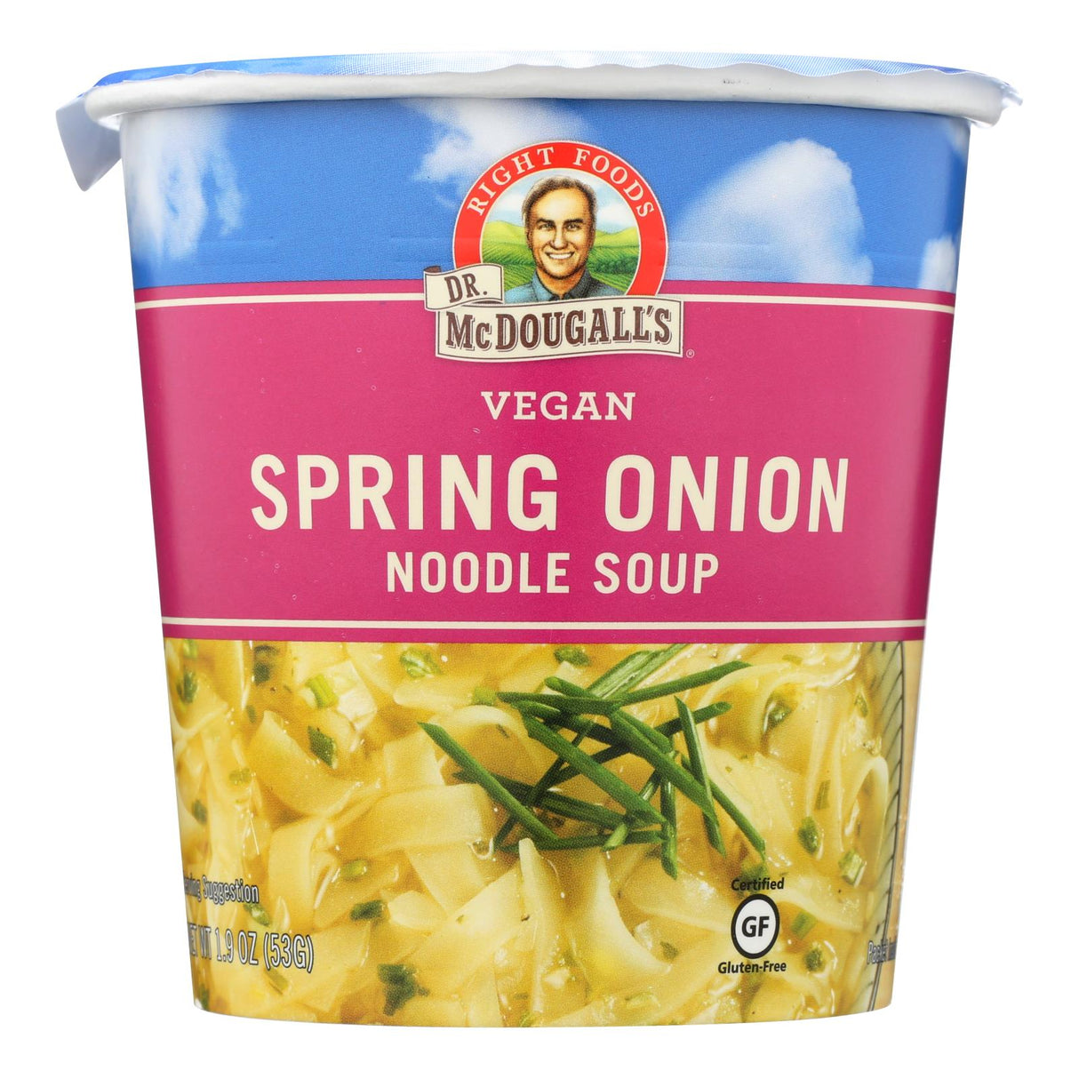 Dr. McDougall's Vegan Spring Onion Noodle Soup, Big Cup (Pack of 6 - 1.9 Oz. Each) - Cozy Farm
