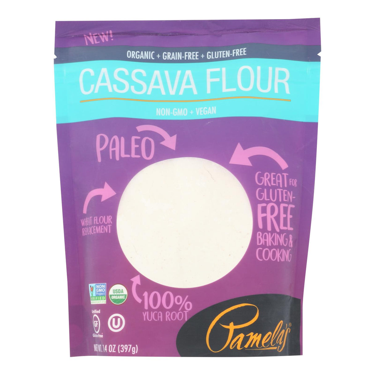 Pamela's Products Cassava Flour - Case of 6 - 14 Oz. Bags - Cozy Farm