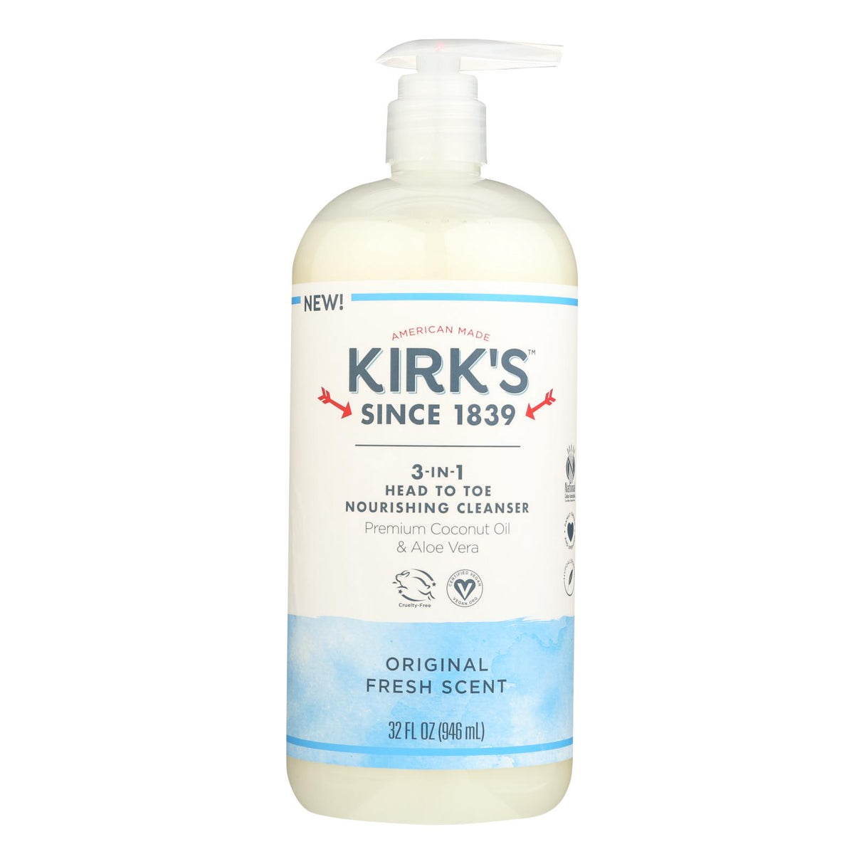 Kirk's Original Fresh 3-in-1 Cleanser, 32 Fl Oz - Cozy Farm