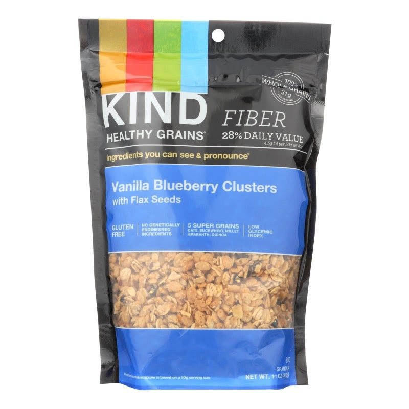 Kind Healthy Grains Vanilla Blueberry Clusters With Flax Seeds (Pack of 6) - 11 Oz - Cozy Farm