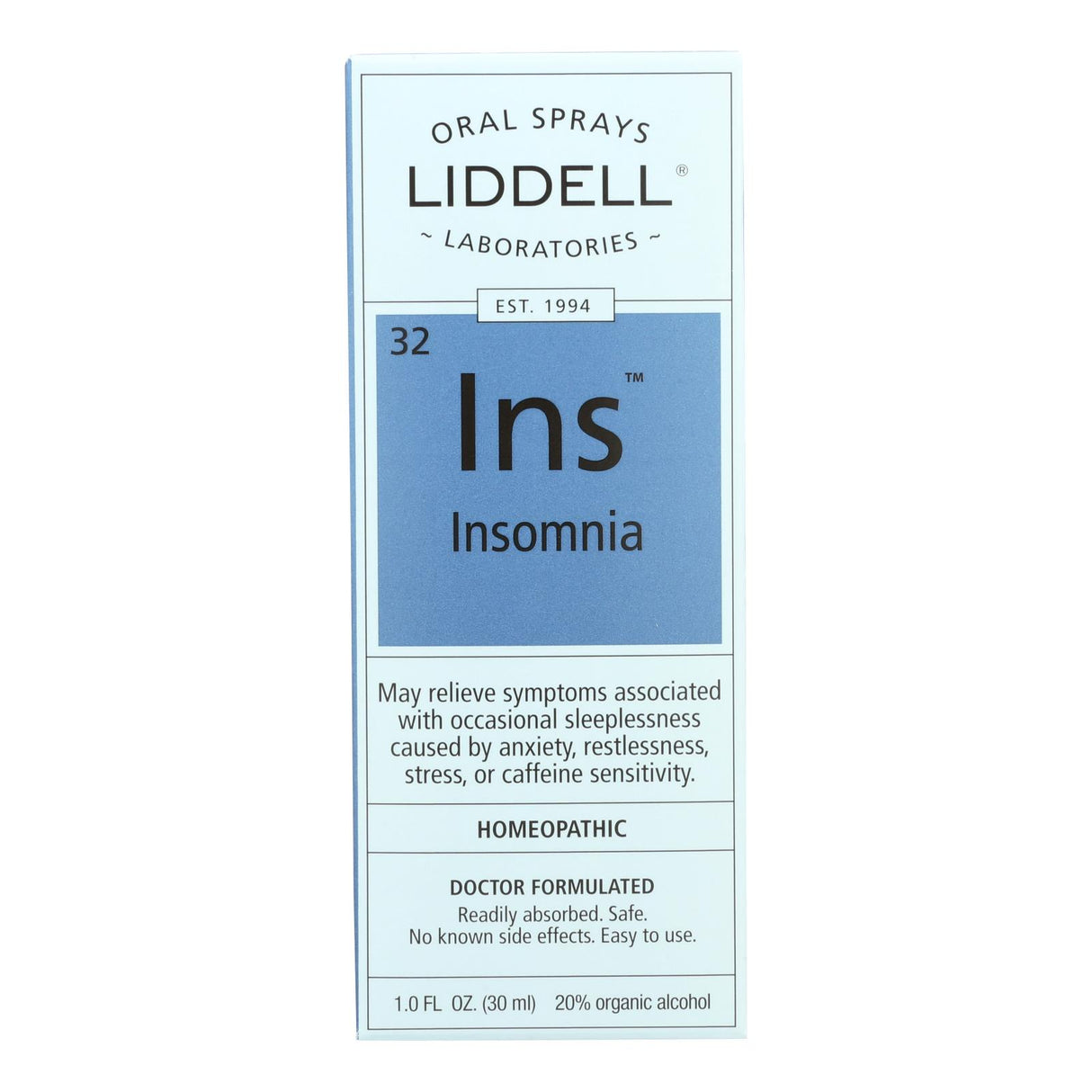 Liddell Homeopathic Insomnia Relief Liquid, 1 Fl Oz - Cozy Farm