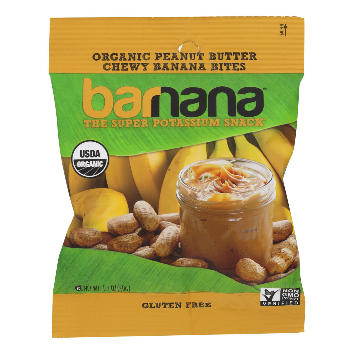 Barnana Organic Chewy Banana Bites with Peanut Butter (Pack of 12 - 1.4 Oz Each) - Cozy Farm