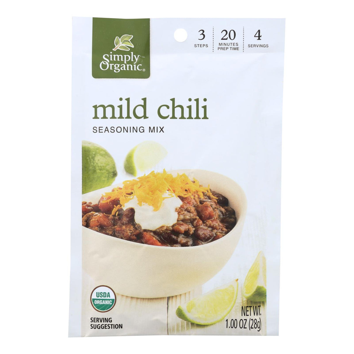 Simply Organic Mild Chili Seasoning Mix, 1 oz, Case of 12 - Cozy Farm
