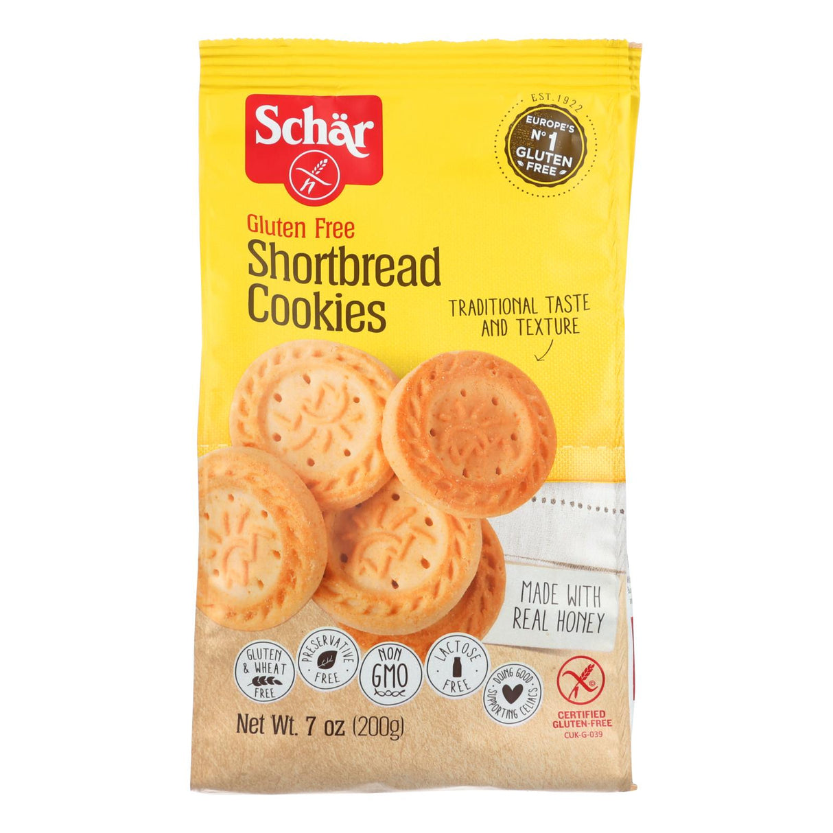 Schar Gluten-Free Shortbread Cookies, Individually Wrapped Minis (12 Pack, 7 Oz.) - Cozy Farm