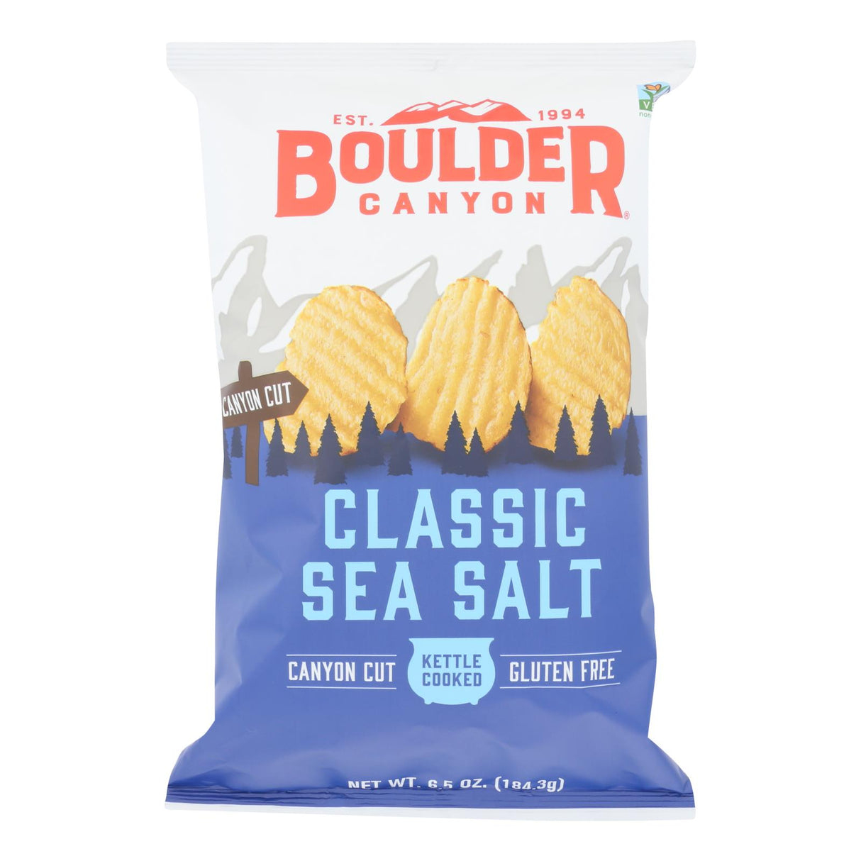Boulder Canyon Natural Kettle Cooked Canyon Cut Potato Chips (12 - 6.5 Oz. Bags) - Cozy Farm