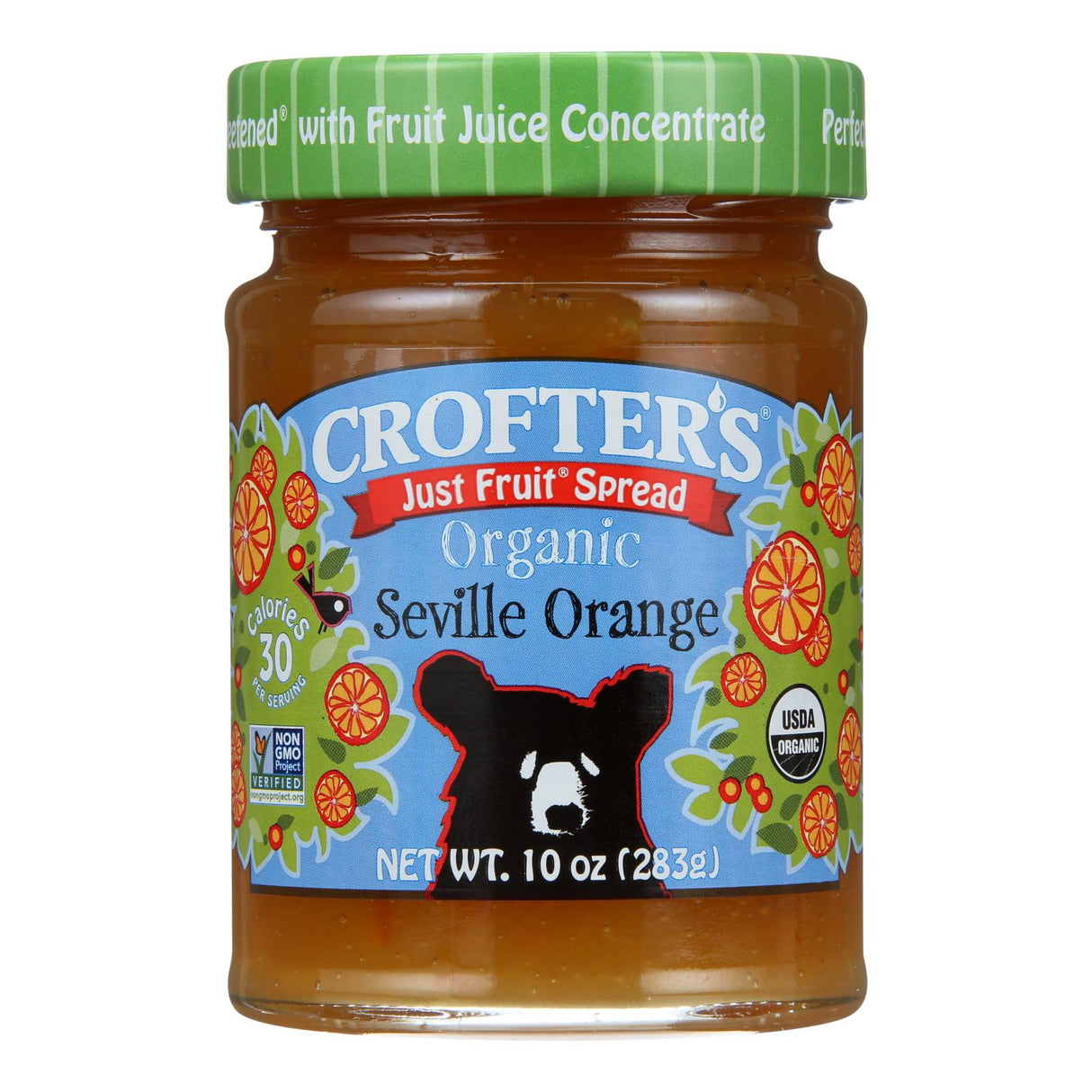 Organic Crofters Just Fruit Seville Orange Spread - Pack of 6 (10 Oz Each) - Cozy Farm