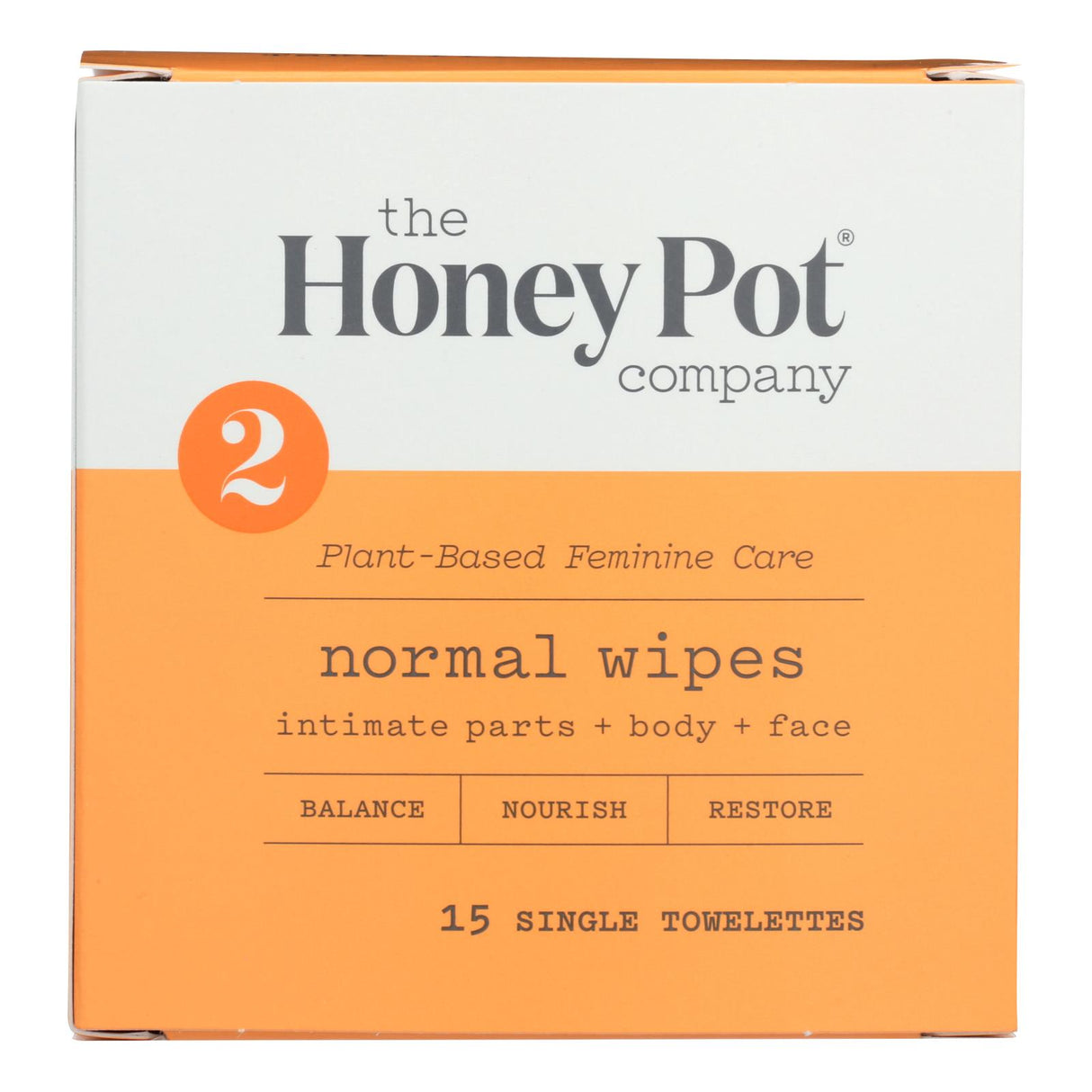 The Honey Pot Intimate Wipes - Normal (Pack of 15) - Cozy Farm