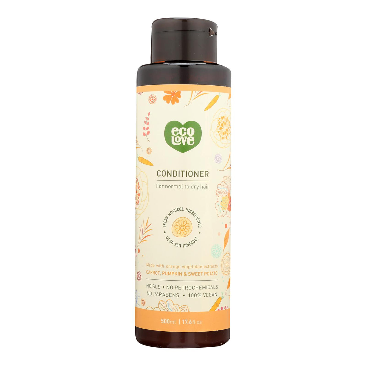 Ecolove Orange Conditioner for Normal & Dry Hair (17.6 Fl Oz) - Cozy Farm