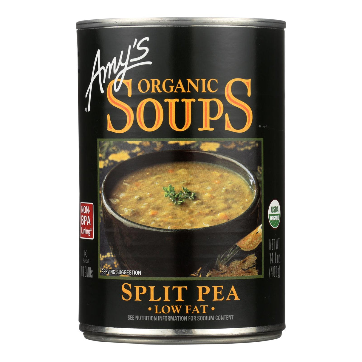 Amy's Organic Fat-Free Split Pea Soup, 12 Pack of 14.1 Ounce Cans - Cozy Farm