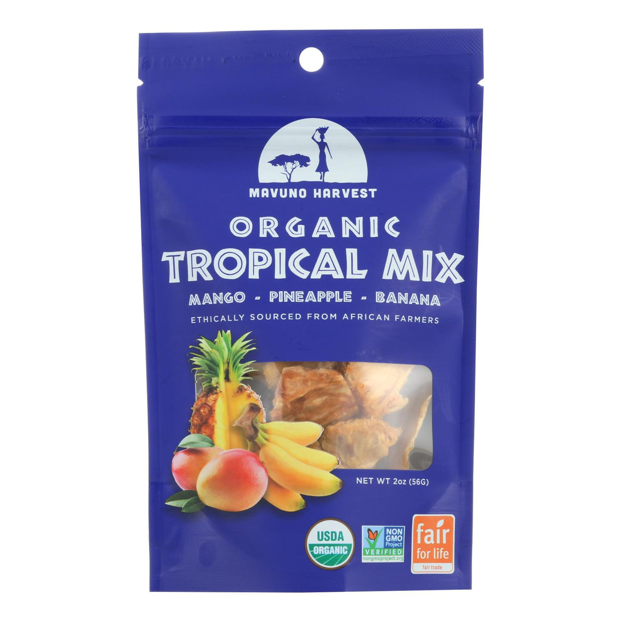 Mavuno Harvest Organic Dried Tropical Fruit Mix - 2 Oz. - 6 Pack - Cozy Farm