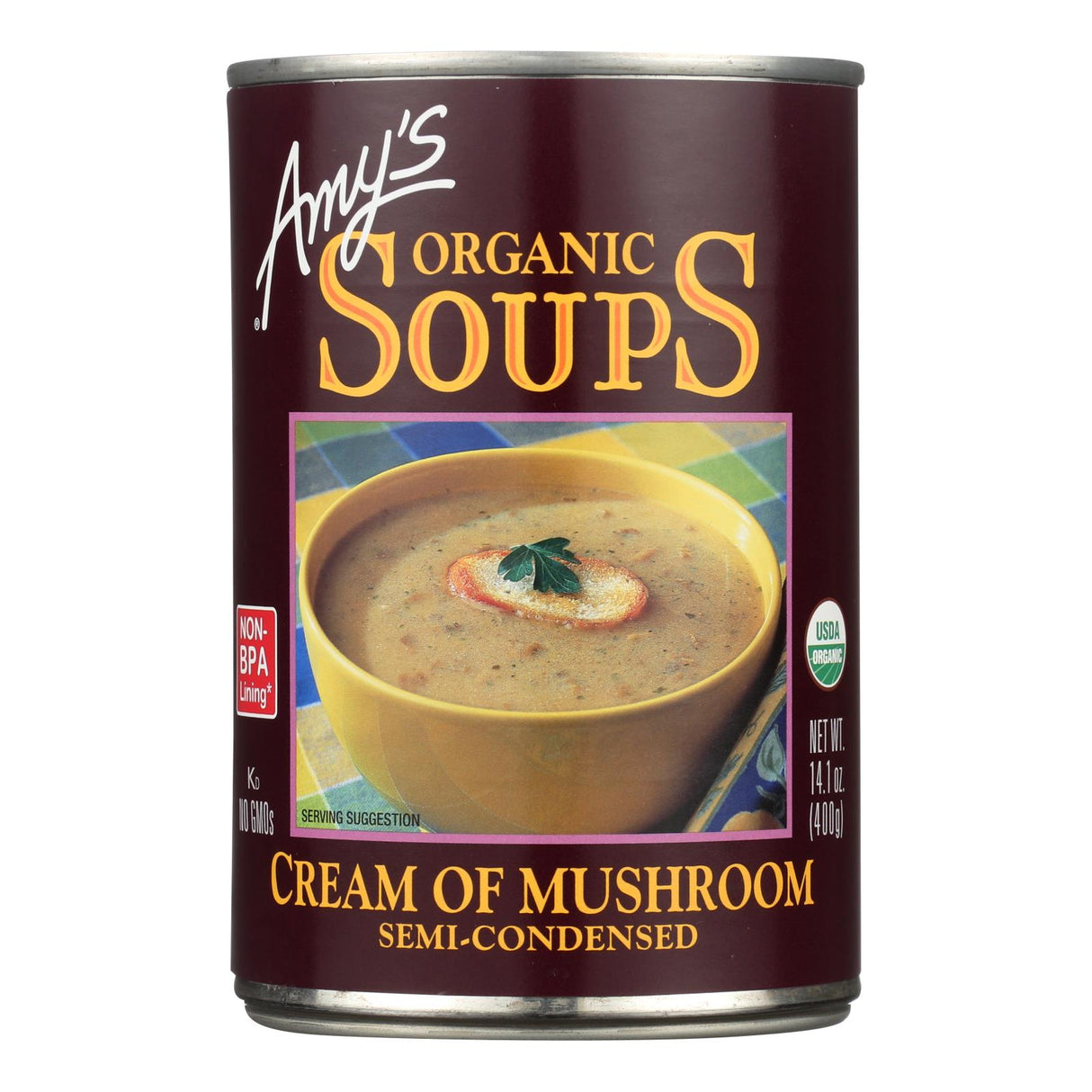 Amy's Organic Cream of Mushroom Soup - Wholesome & Rich Flavor (Pack of 12 - 14.1 Oz. Each) - Cozy Farm