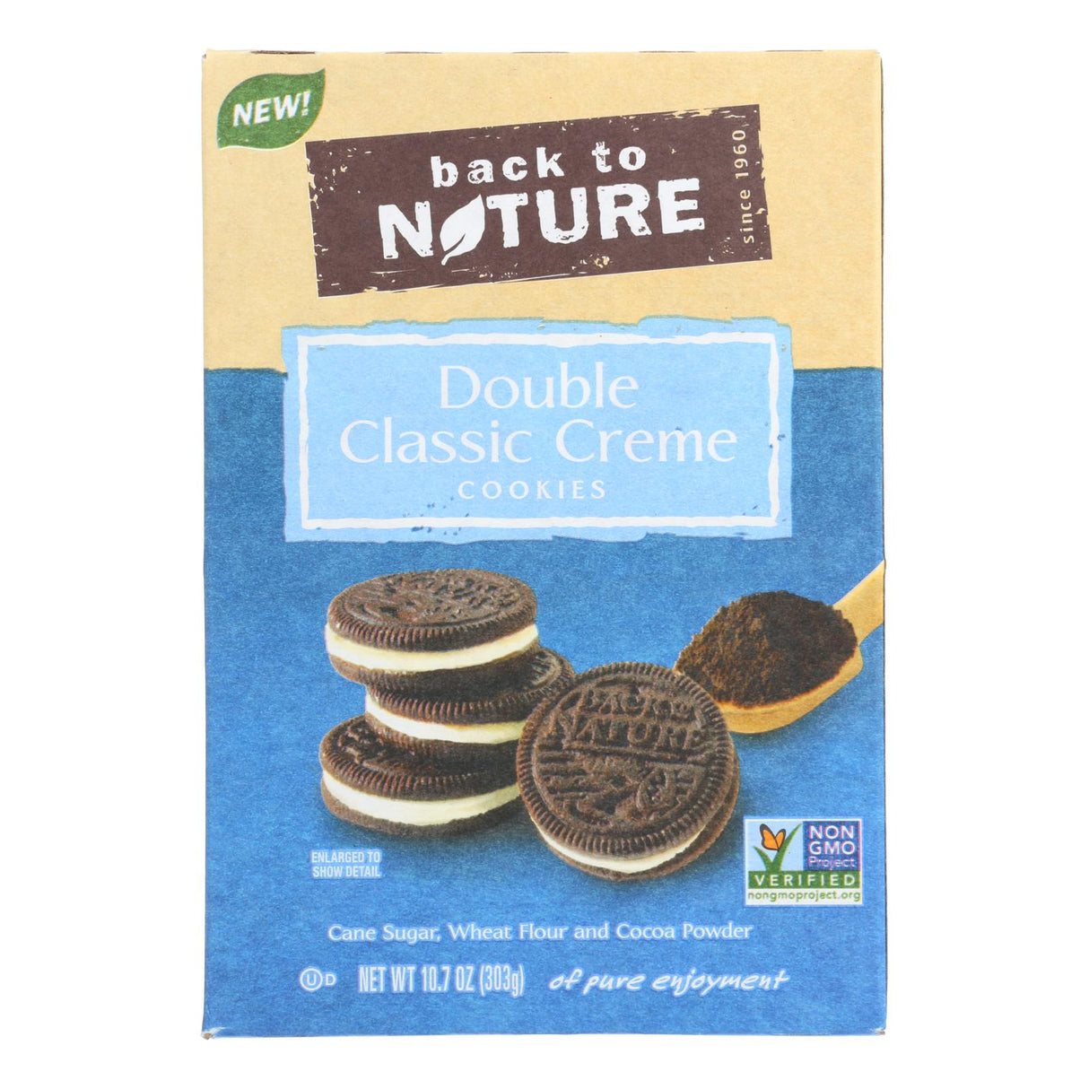Back To Nature Double Classic Creme Cookies - Case of 6 - 10.7 oz Pack - Cozy Farm