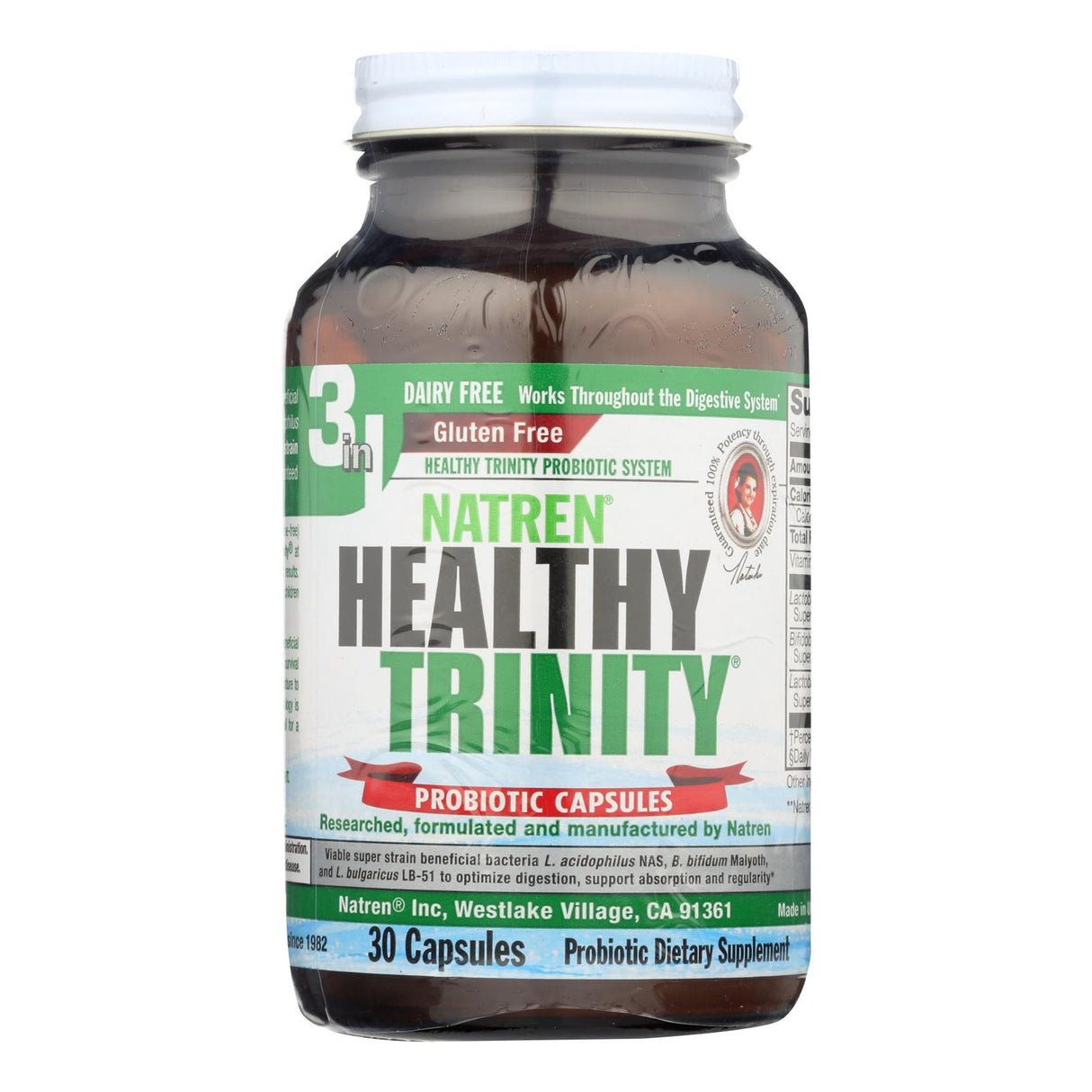 Natren Healthy Trinity Probiotic Capsules 30 Capsules - Cozy Farm