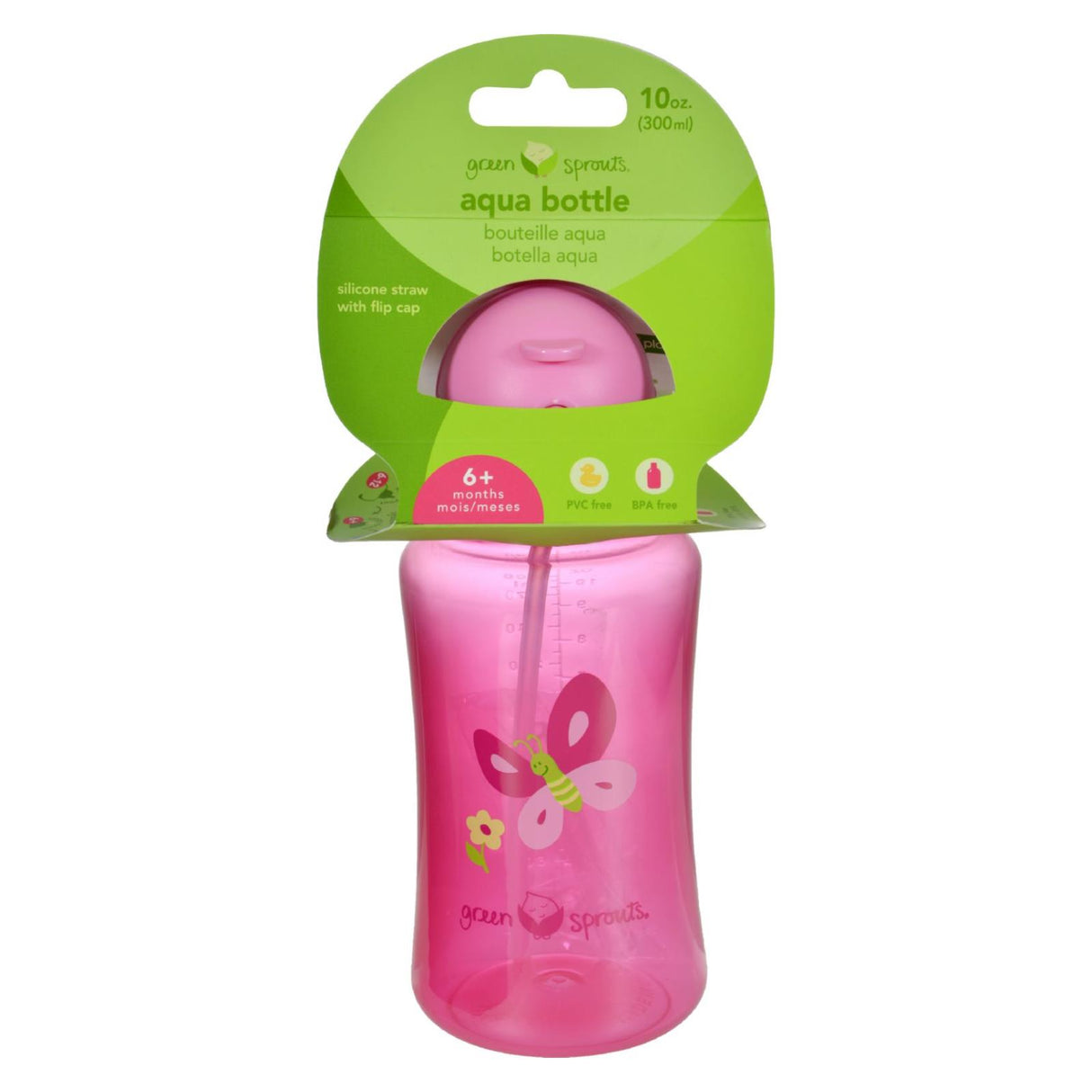 Green Sprouts Aqua Bottle - Pink, 12 oz - Cozy Farm