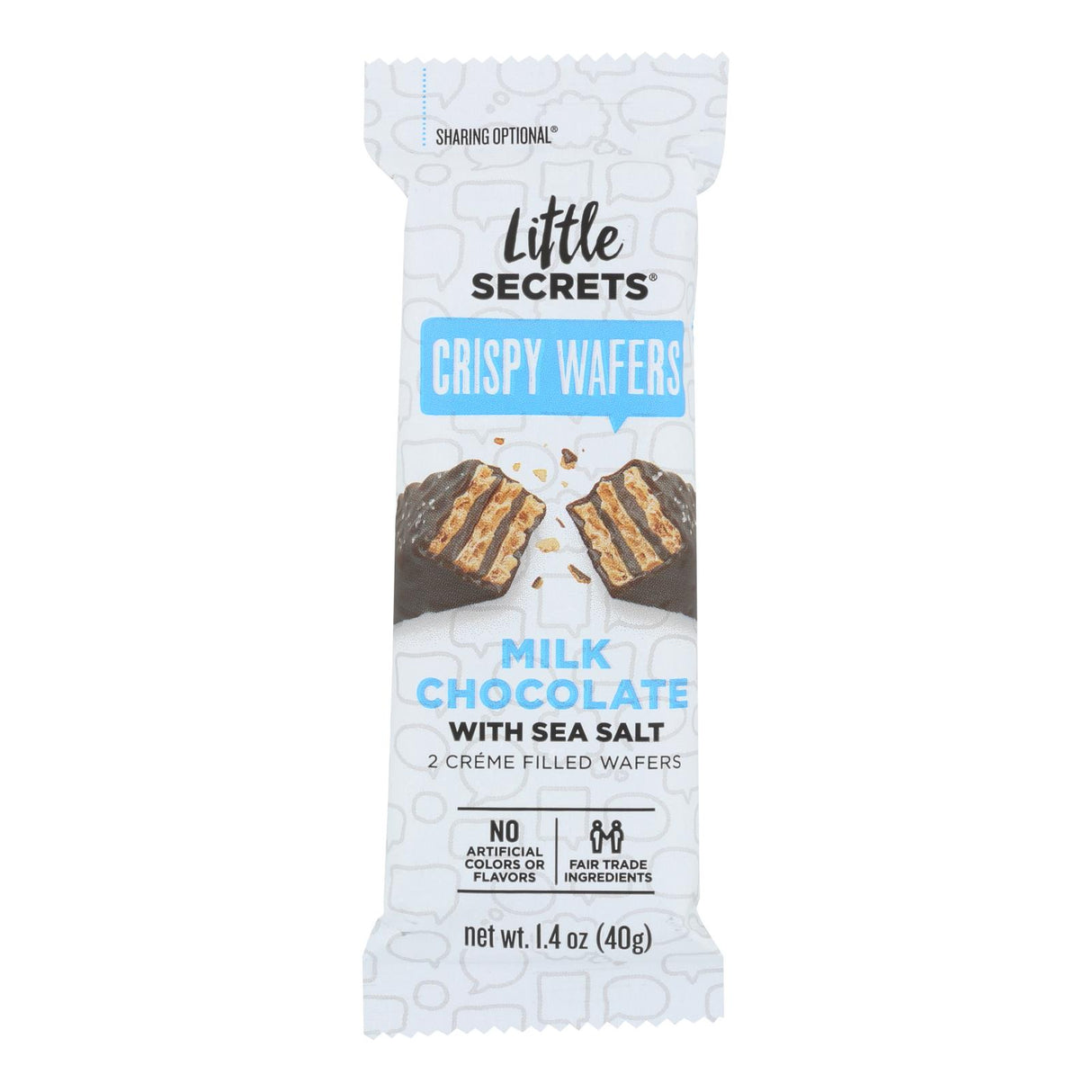 Little Secrets Crispy Wafer Cookies Salted Milk Chocolate 1.4 Oz. (Pack of 12) - Cozy Farm
