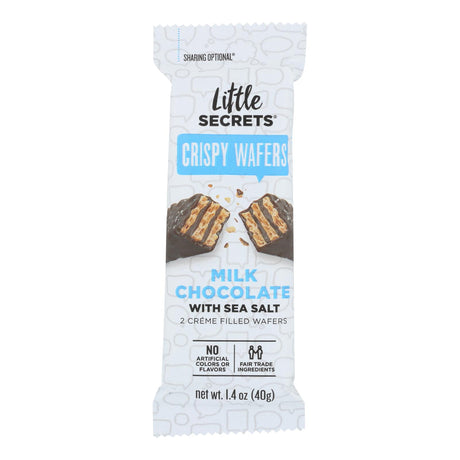 Little Secrets Crispy Wafer Cookies Salted Milk Chocolate 1.4 Oz. (Pack of 12) - Cozy Farm 