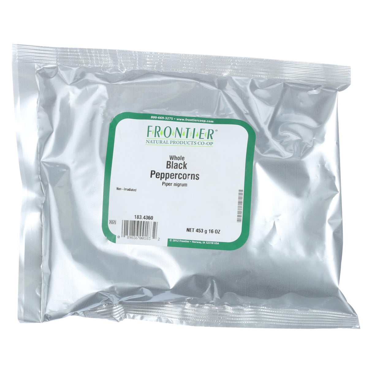 Frontier Co-op Black Peppercorns, Coarsely Ground - 1lb - Cozy Farm